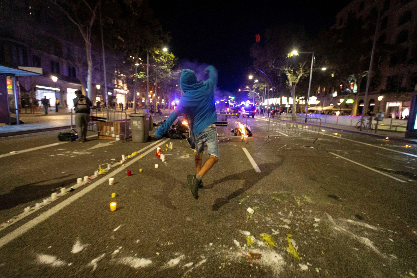 Los graves disturbios en Cataluña