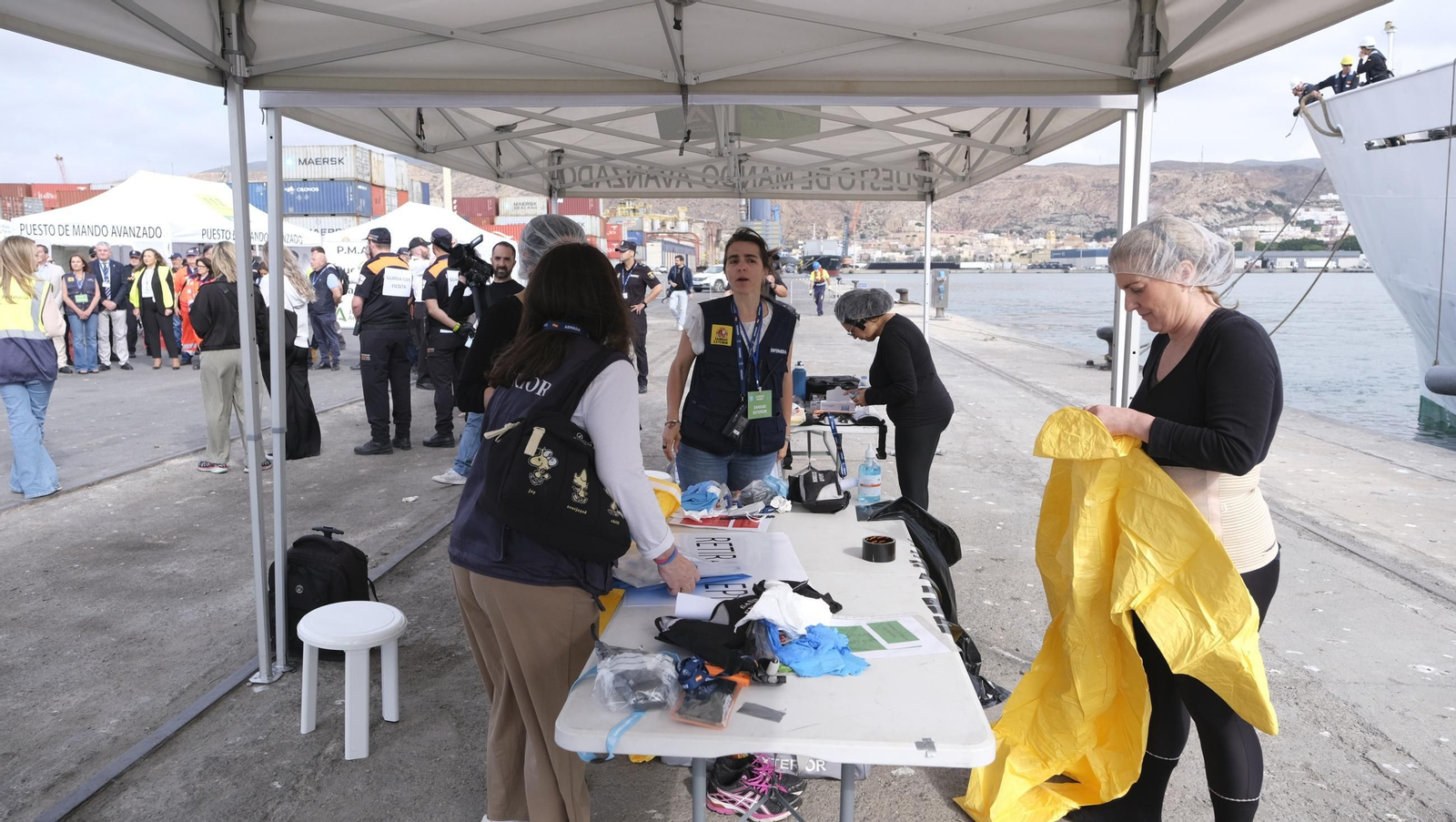 Ejercicio Marsec25 simulacro, en el Puerto de Almería, en imágenes