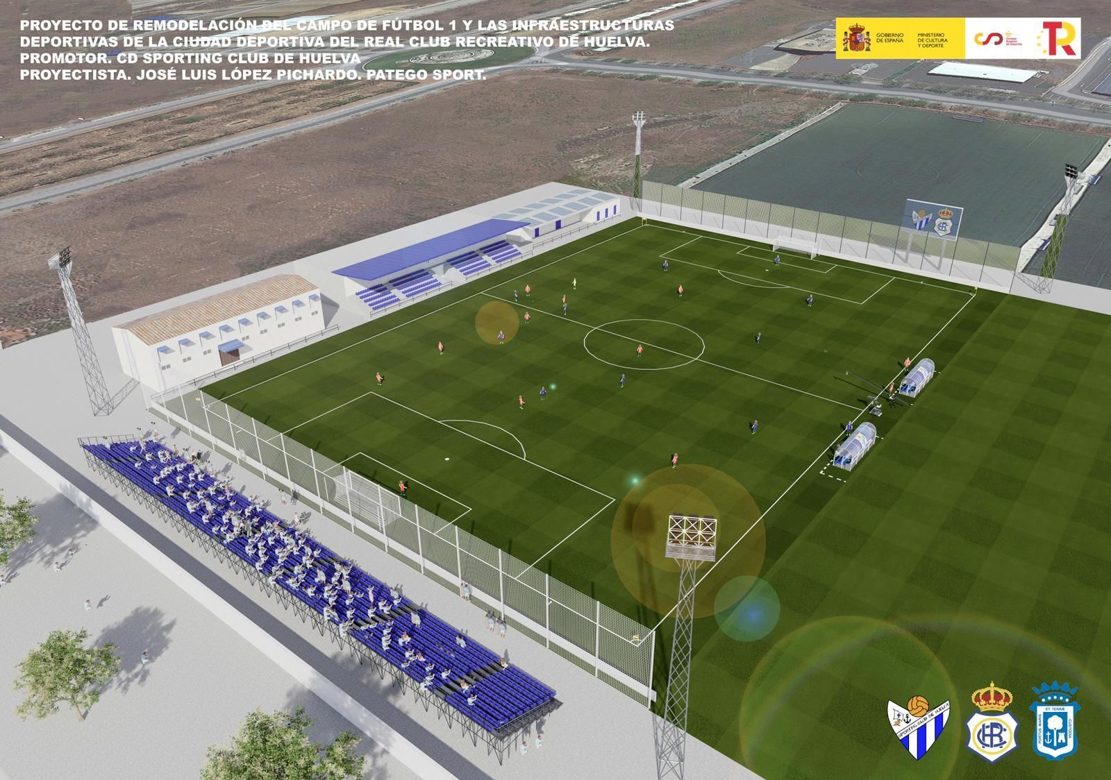 El mini estadio que tendrá la Ciudad Deportiva del Recreativo, en imágenes.