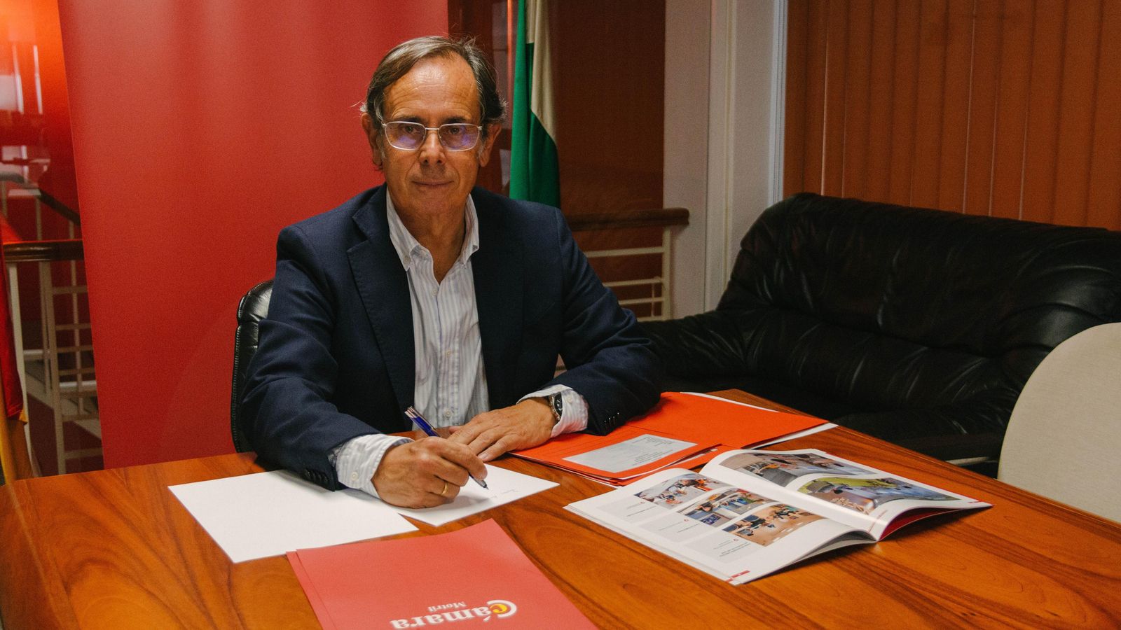 Julio Rodríguez en la sede de la Cámara de Comercio
