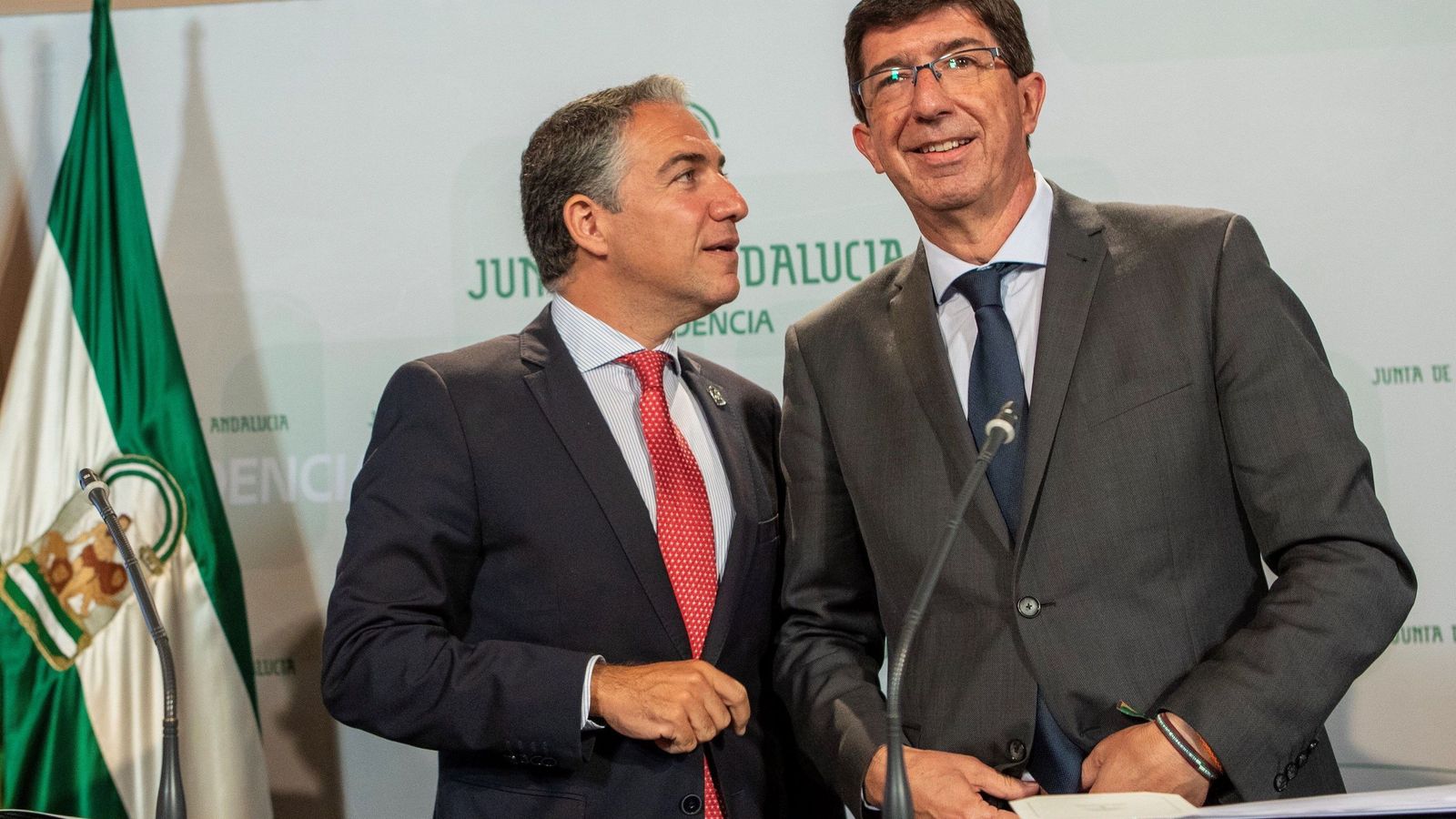 Bendodo y Marín, en una comparecencia en San Telmo