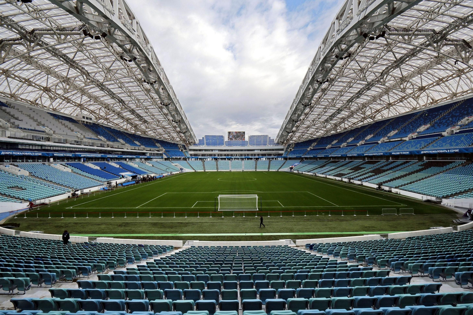 Vista interior del estadio de Sochi, una de las sedes del Mundial de Rusia.