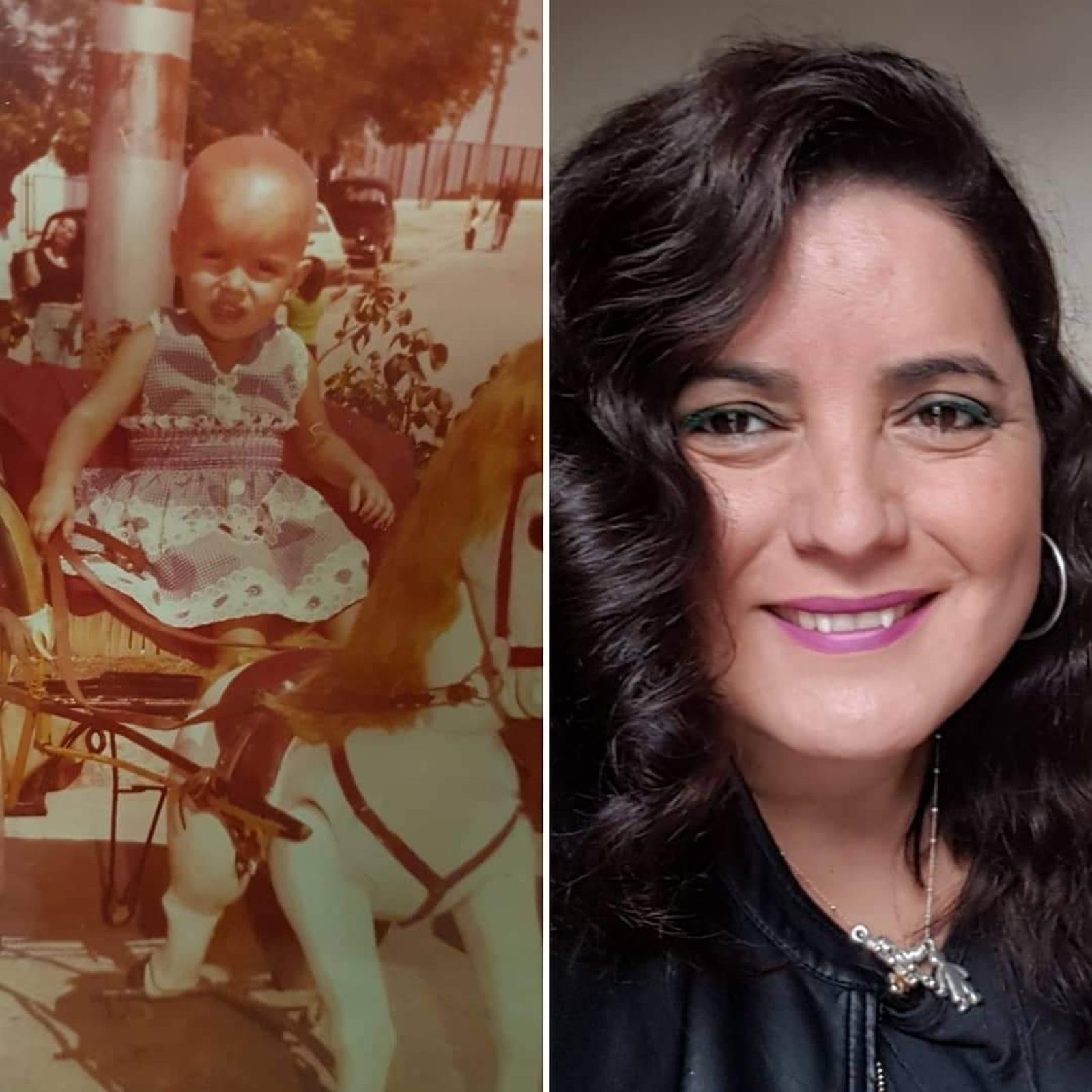 Eva Luz durante su infancia.