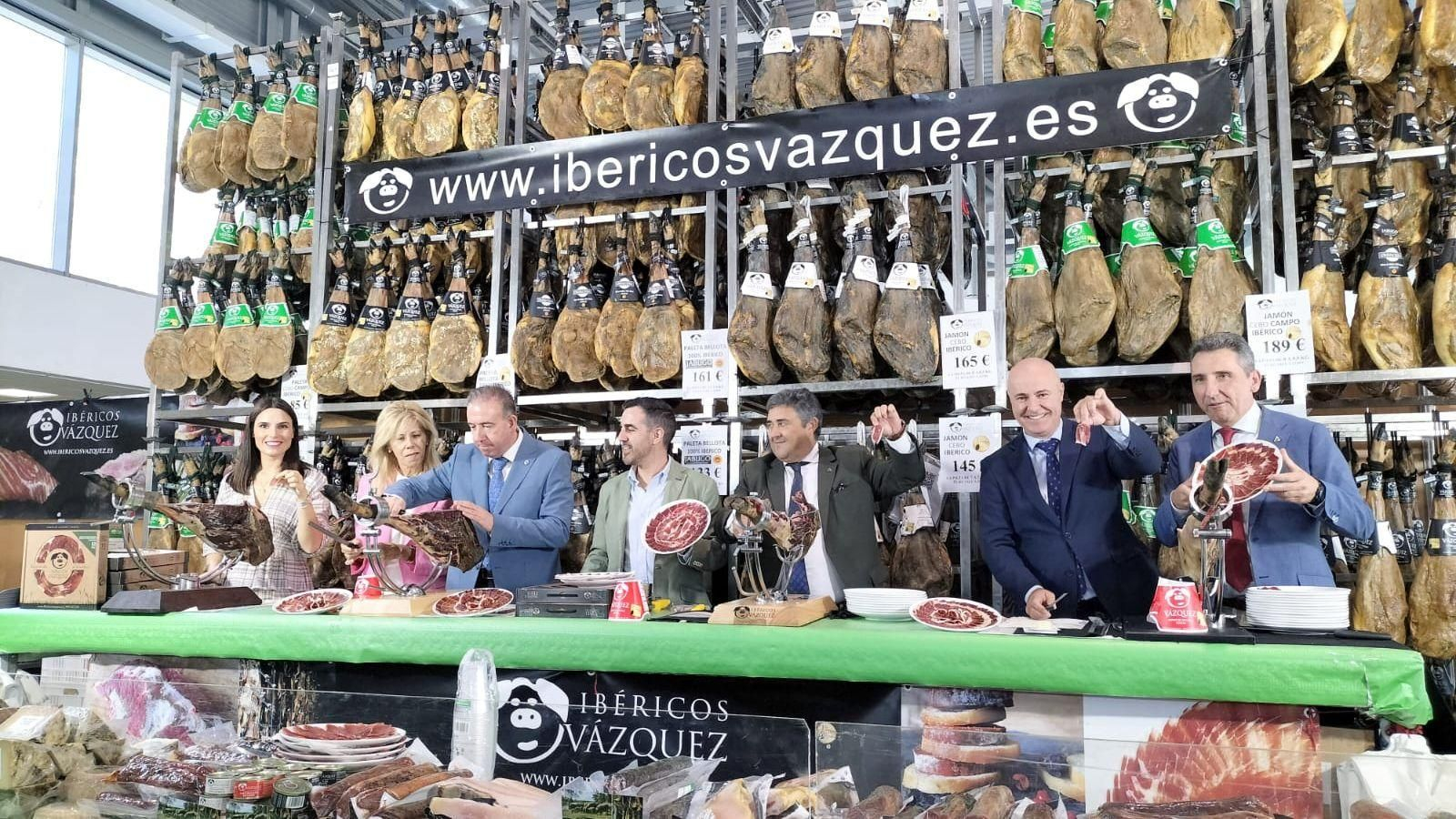 Visita institucional a la inauguración de las Feria del Jamón de Aracena.
