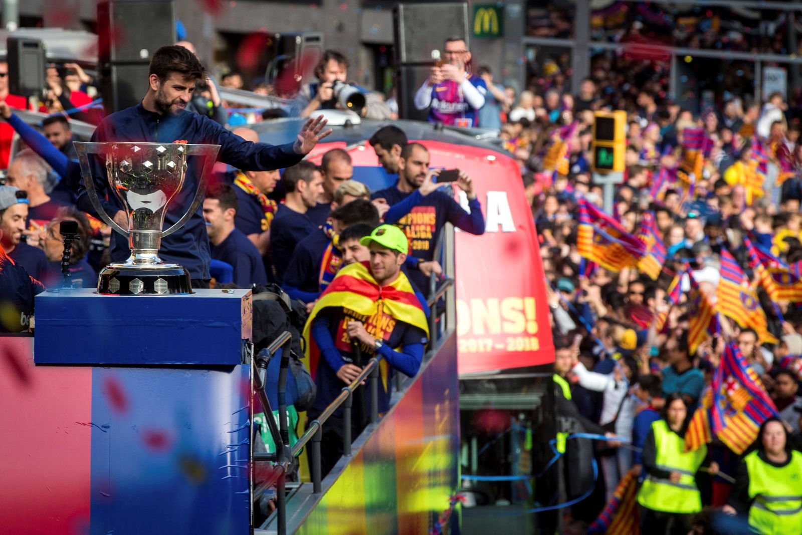 La celebración del doblete del Barça, en imágenes