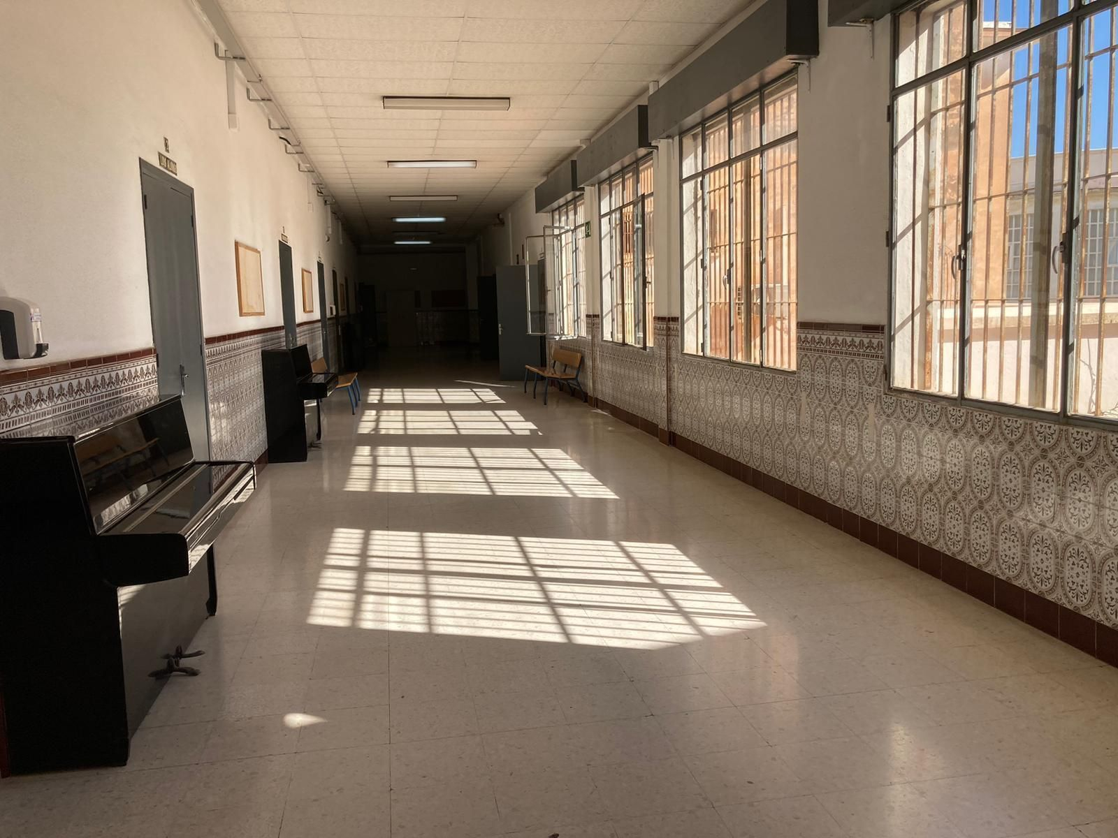 El Conservatorio Superior de Música de Málaga vacío este lunes por la huelga indefinida de estudiantes. El Conservatorio Superior de Música de Málaga vacío este lunes por la huelga indefinida de estudiantes.