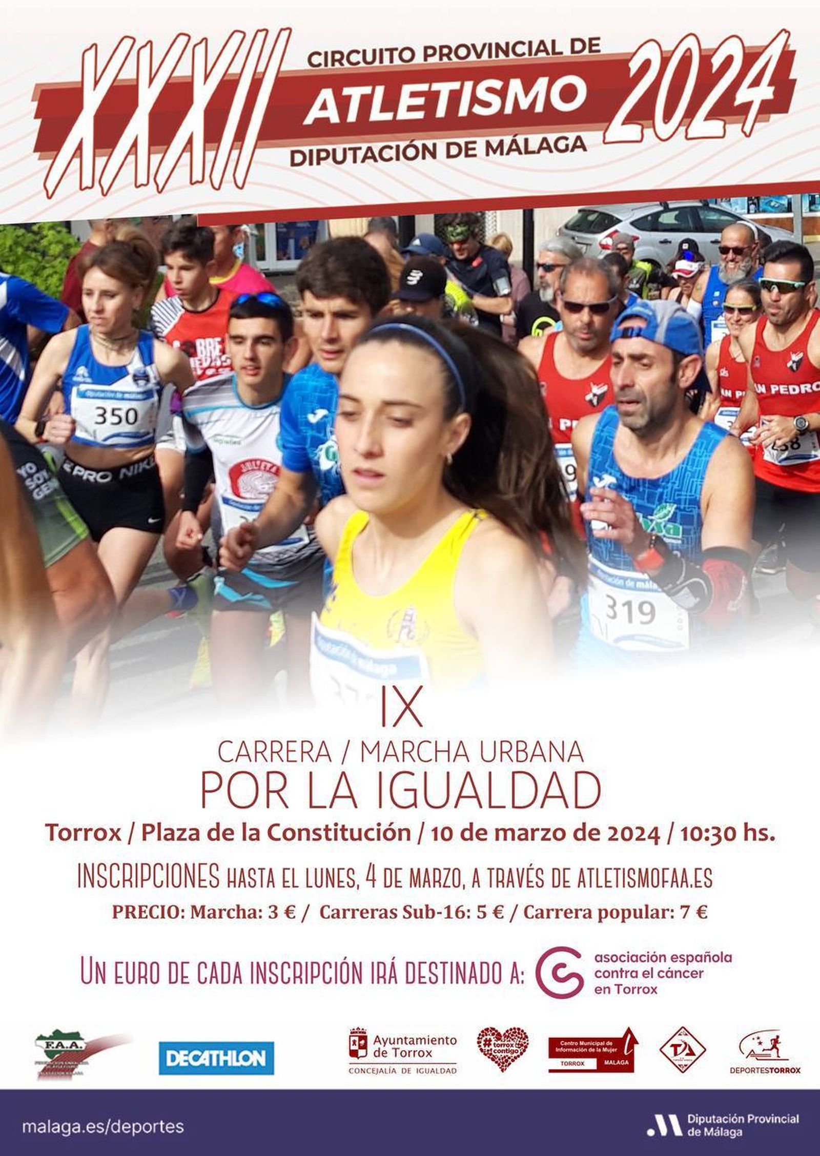 Cartel de la IX Carrera y Marcha Urbana en Torrox