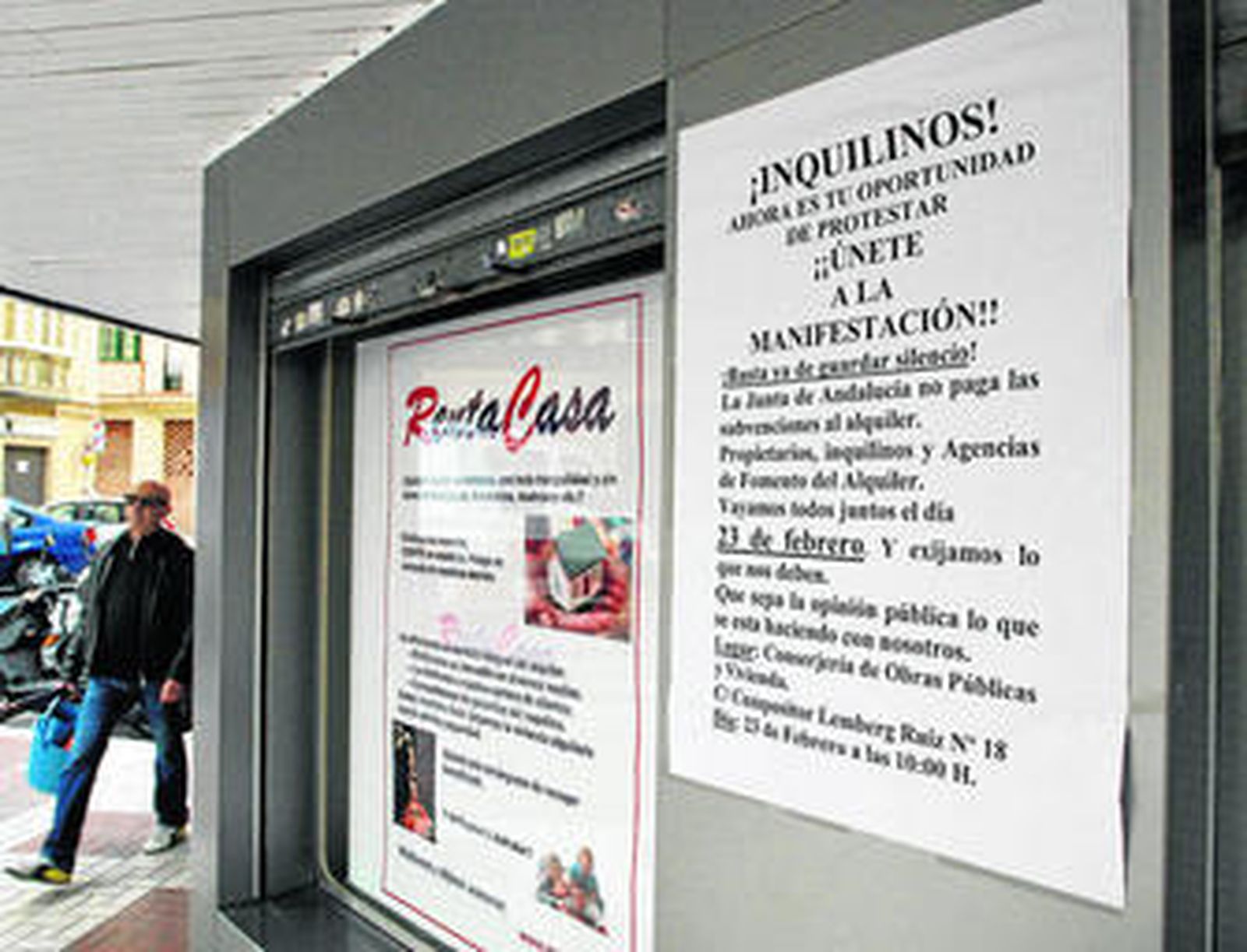 Fachada de una de las agencias de fomento del alquiler, en la calle Tomás Heredia.