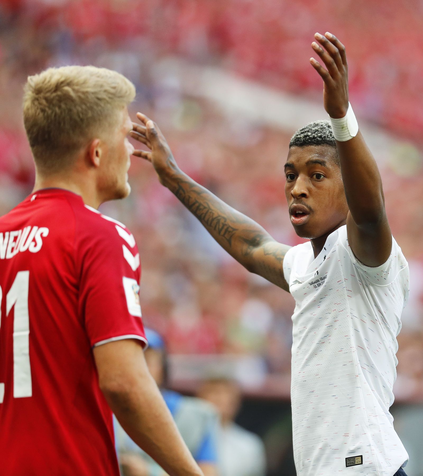 Las imágenes del Dinamarca-Francia