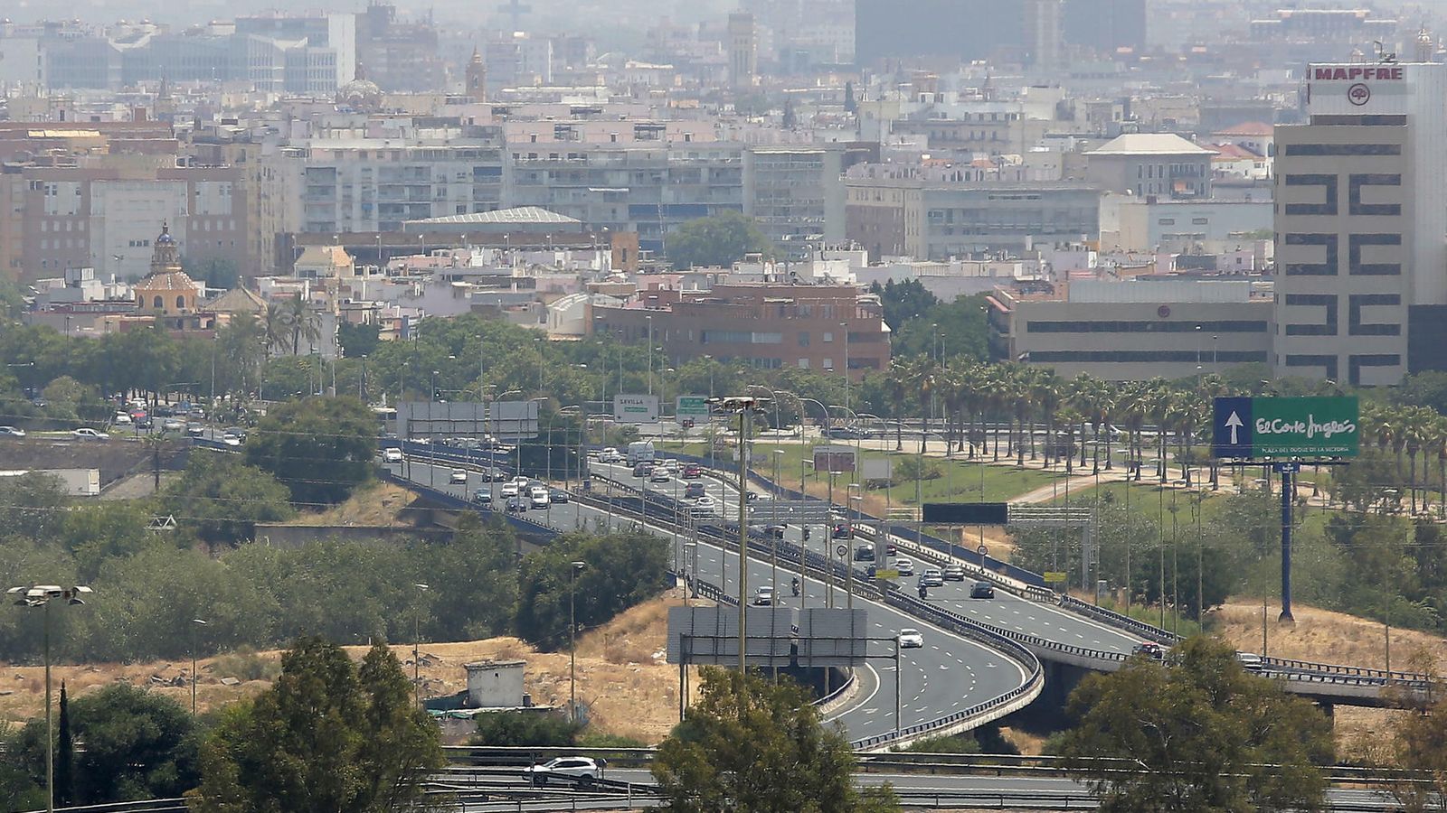Entrada a Sevilla desde el Aljarafe.