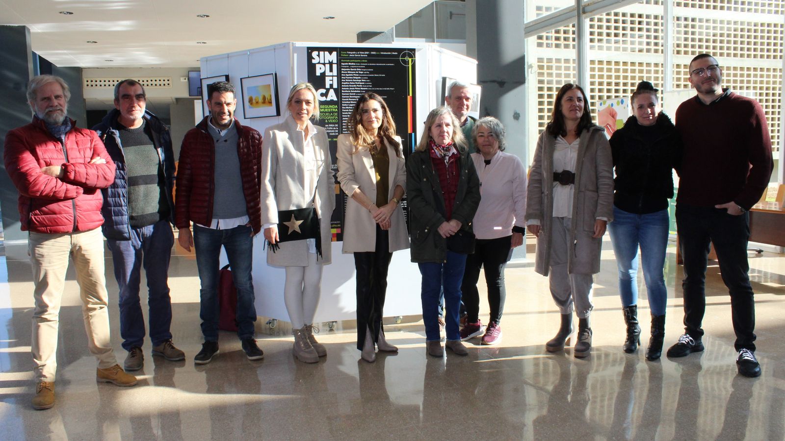 Inauguración de la muestra en la Universidad de Huelva.