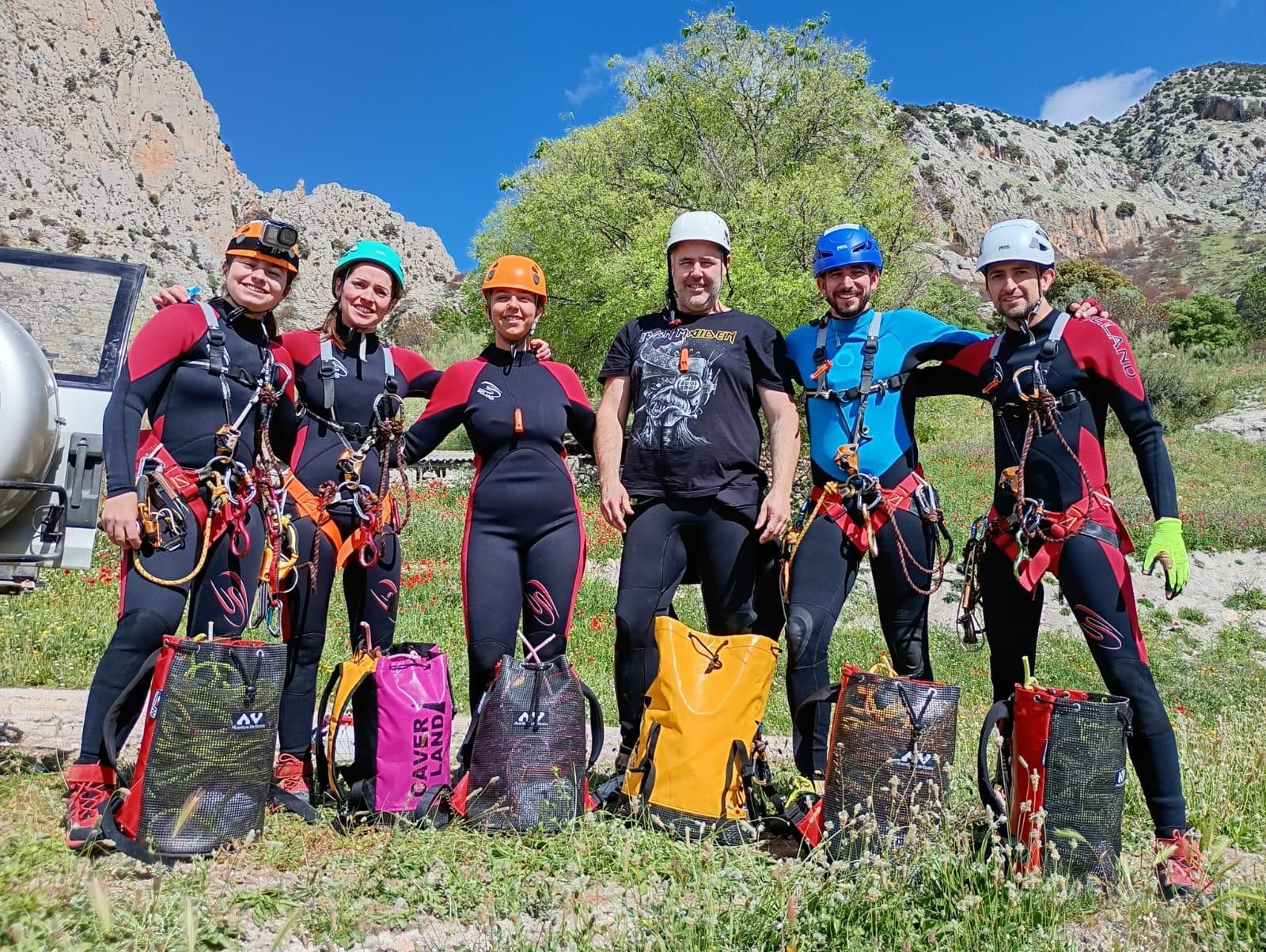 Rocío Tíscar, Fátima García, Celia Martínez, Miguel Climent, José Ángel Cabot y Jesús Pérez, participantes en el Campeonato.