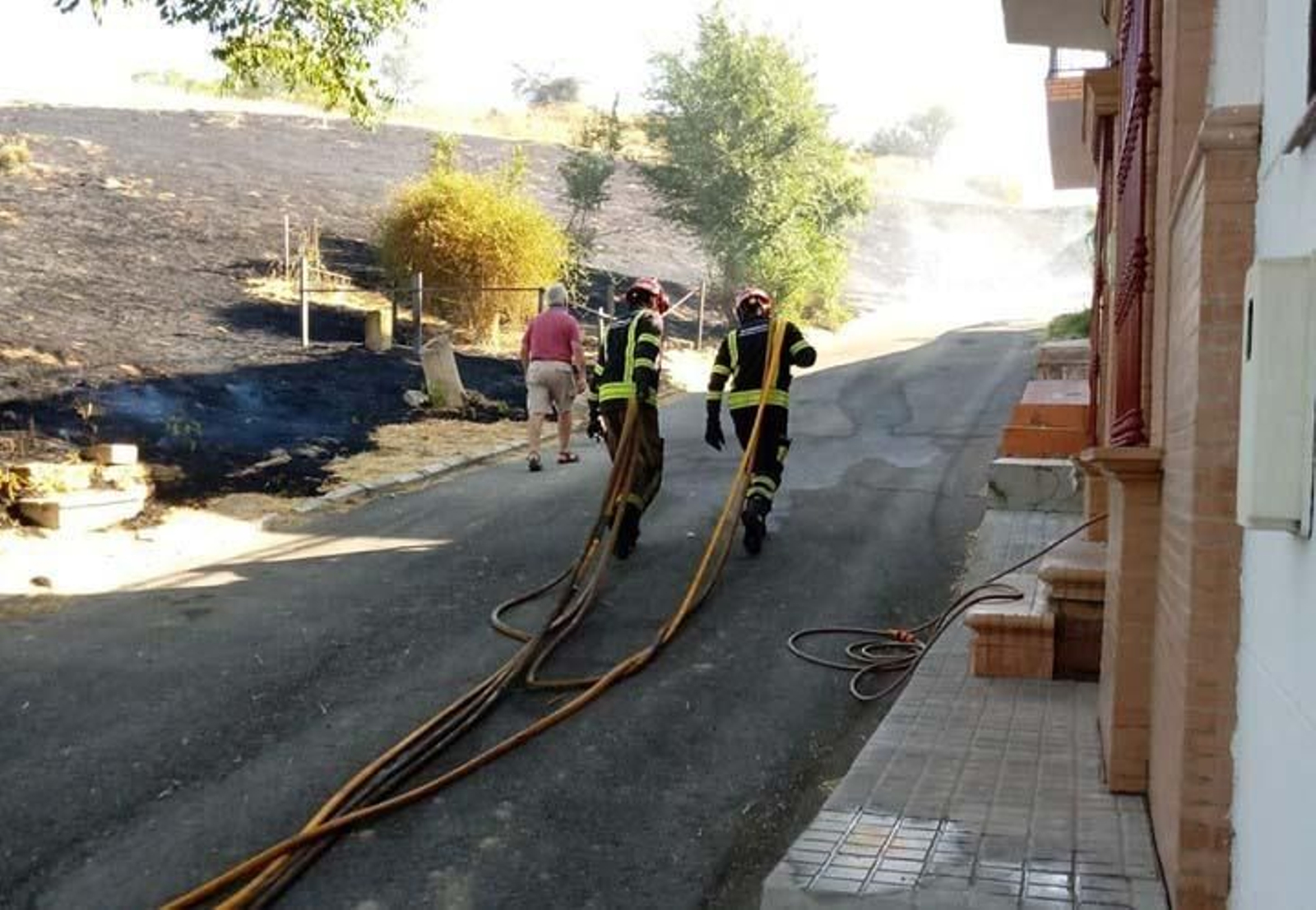 La zona calcinada en el Carambolo