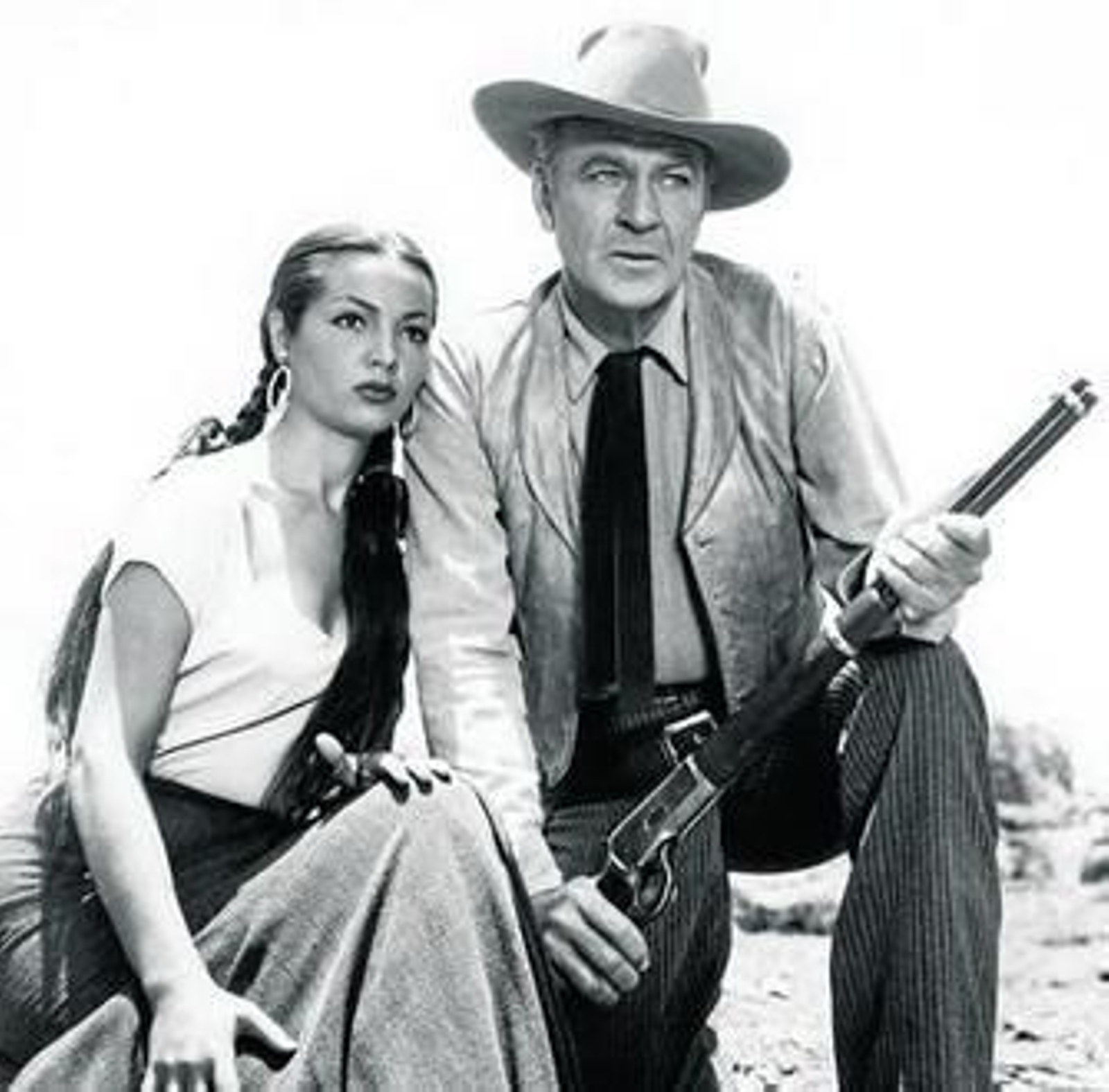 La actriz, junto a Gary Cooper en 'Veracruz', su primera película en EEUU.