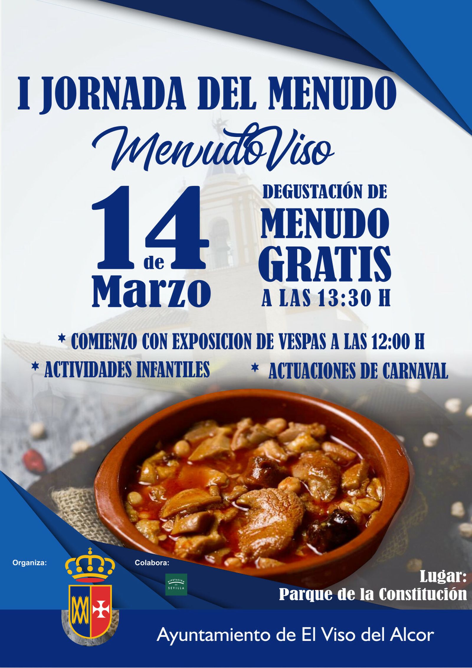 Cartel de la I Jornada del Menudo en El Viso del Alcor.