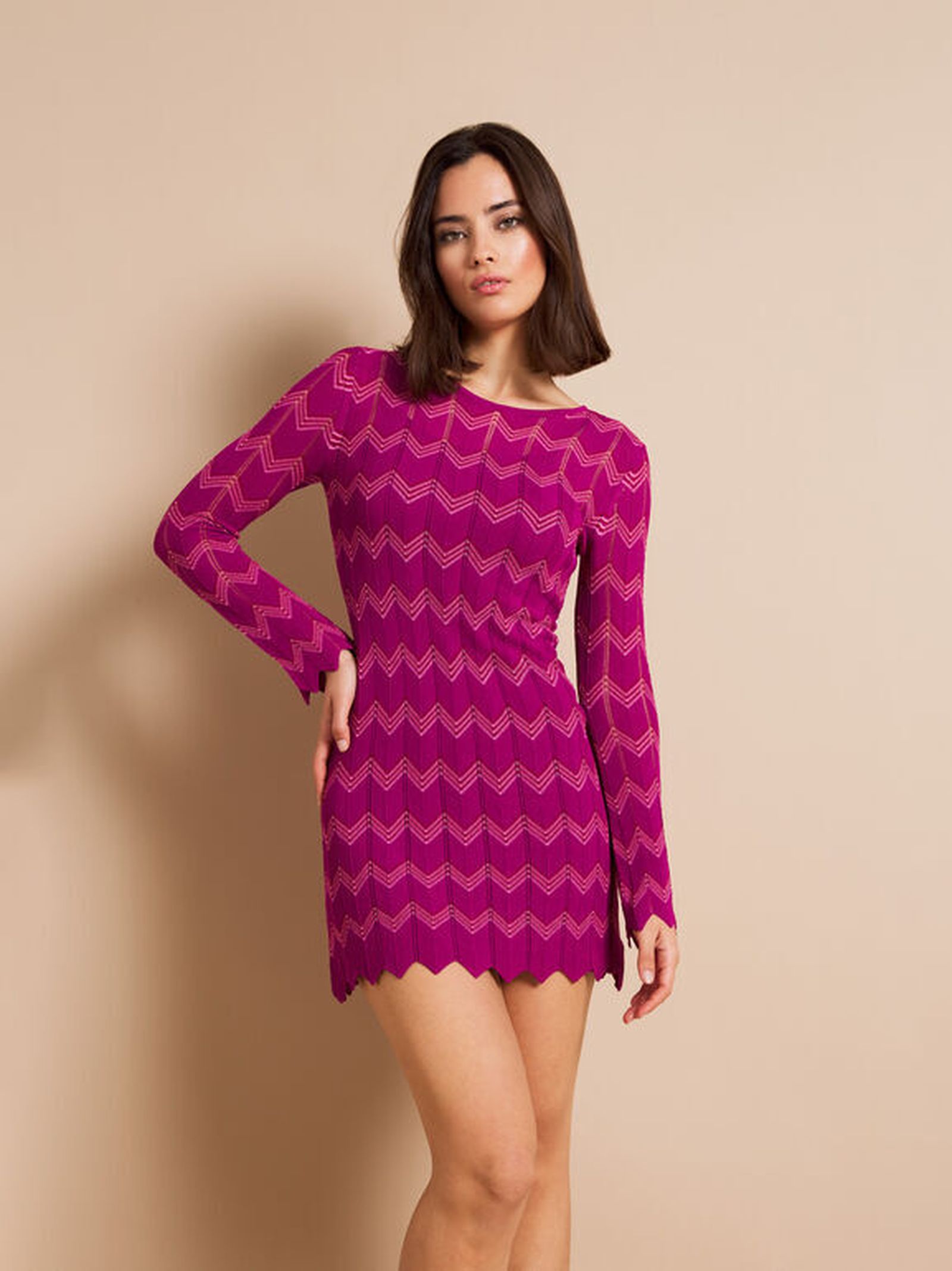 Vestido de punto estampado