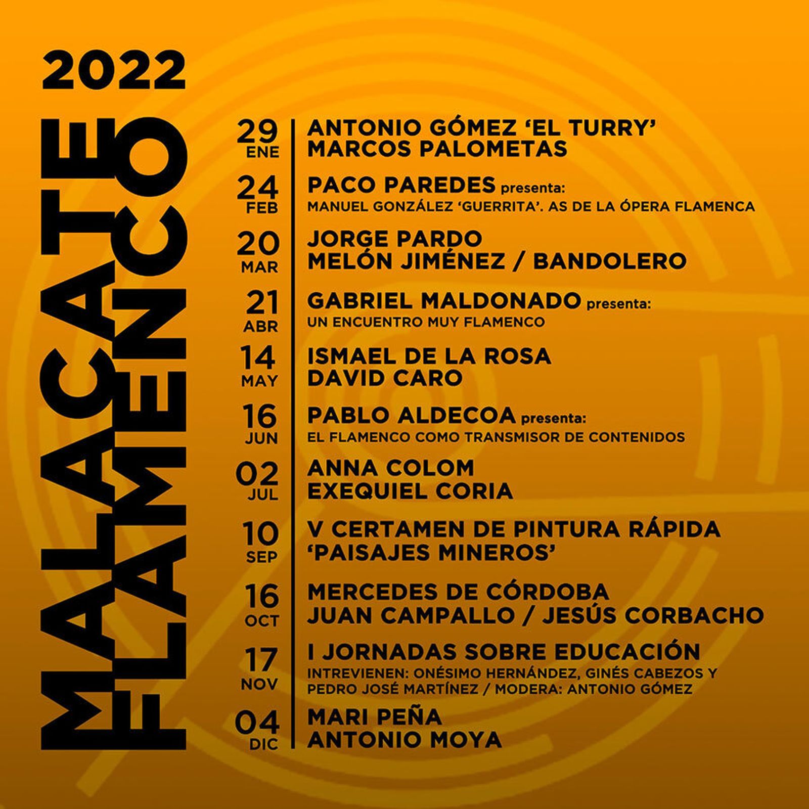 'El Malacate Flamenco' arranca el próximo 29 de enero