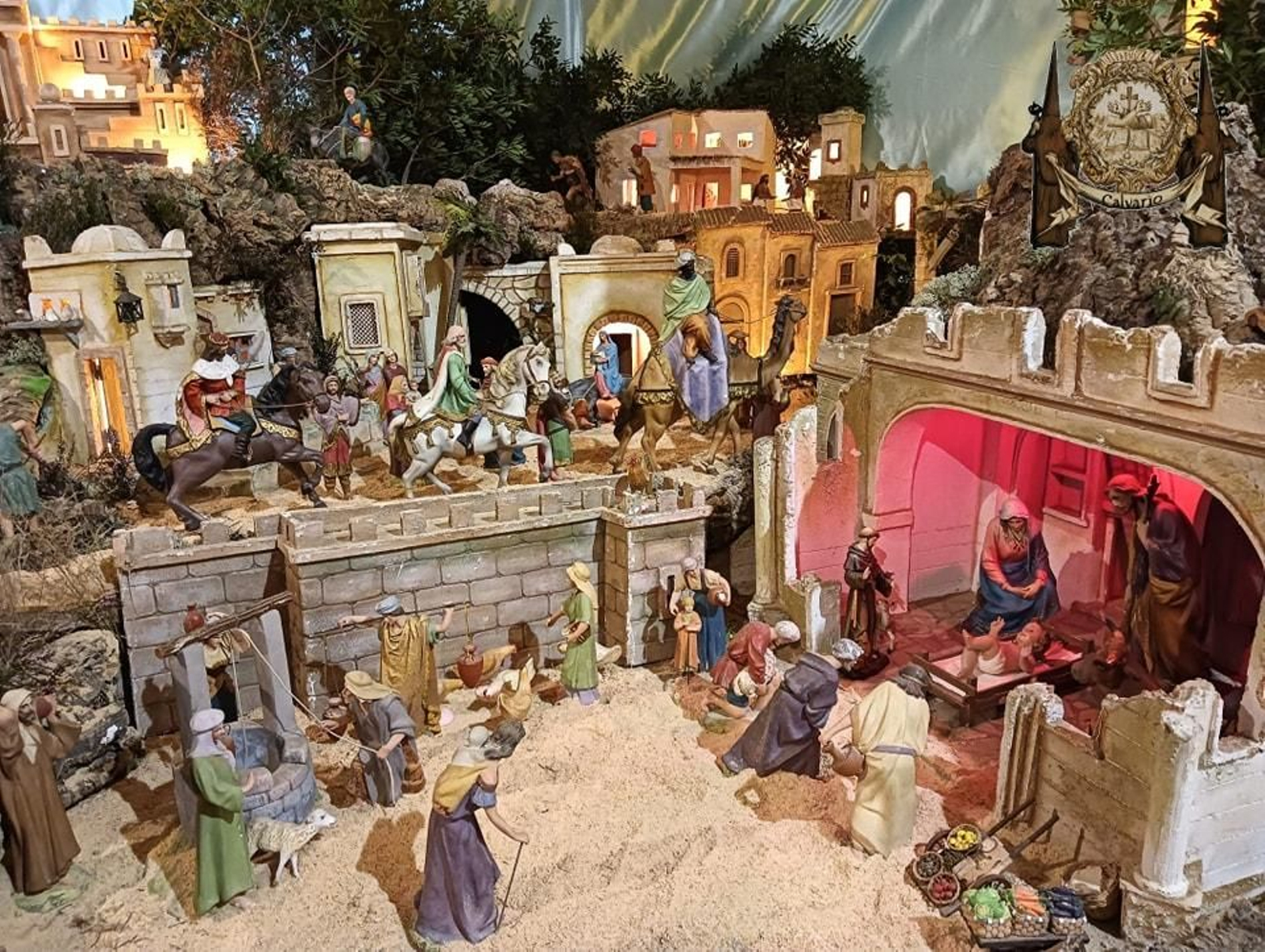 Belén de la Hermandad del Calvario en anteriores Navidades