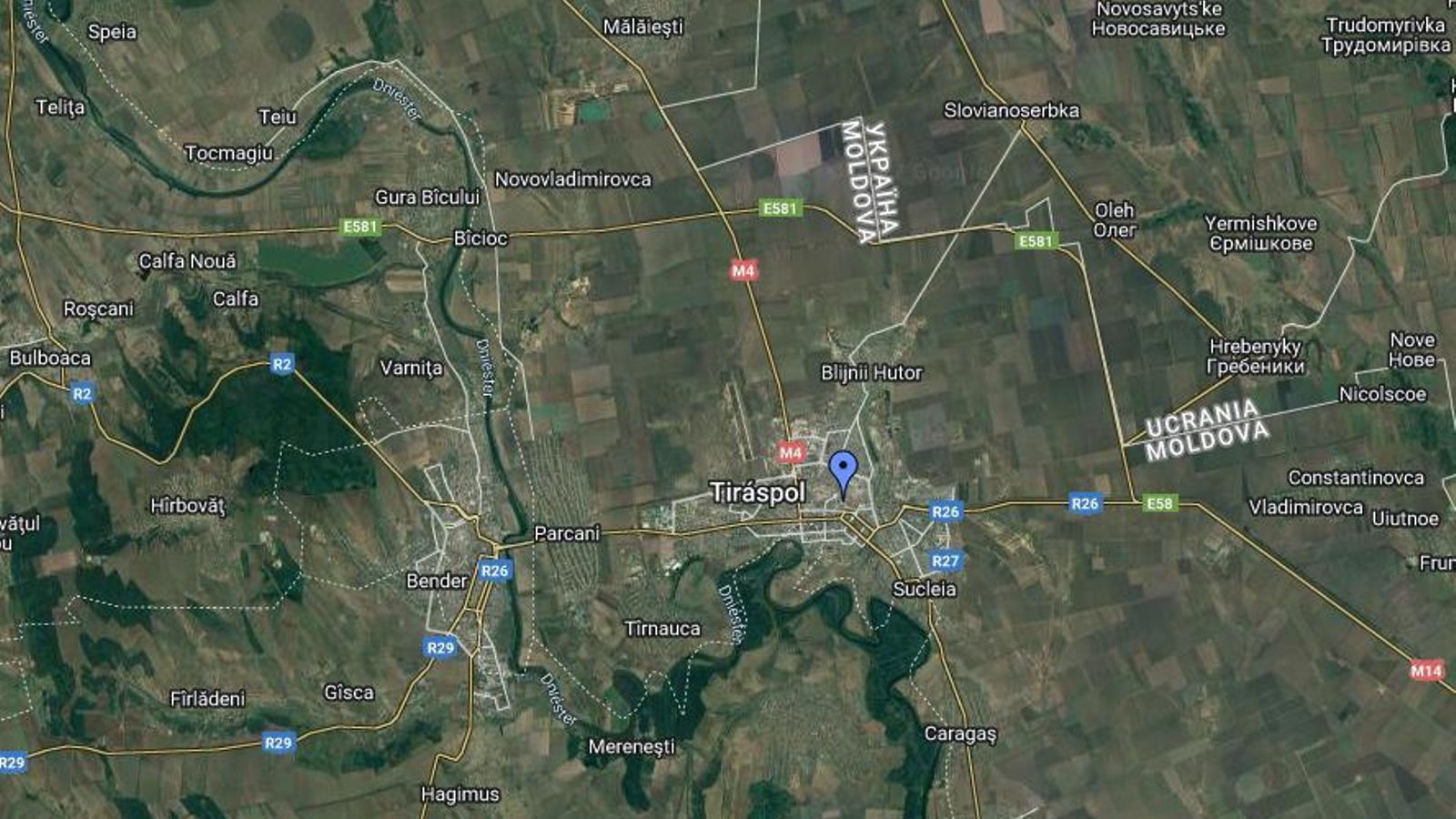 Vista de Tiraspol, capital de la región