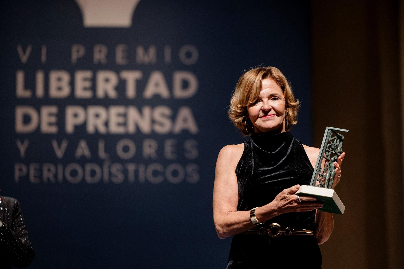 Almudena Ariza, con el Premio a la Liberta de Prensa y los Valores Periodísticos.