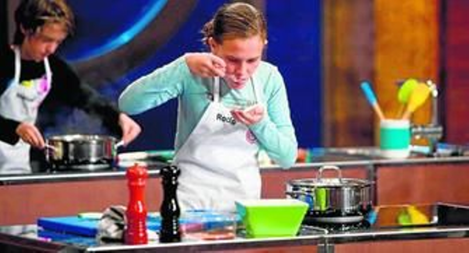 La niña barreña Rocío Lozano durante su participación en el concurso.