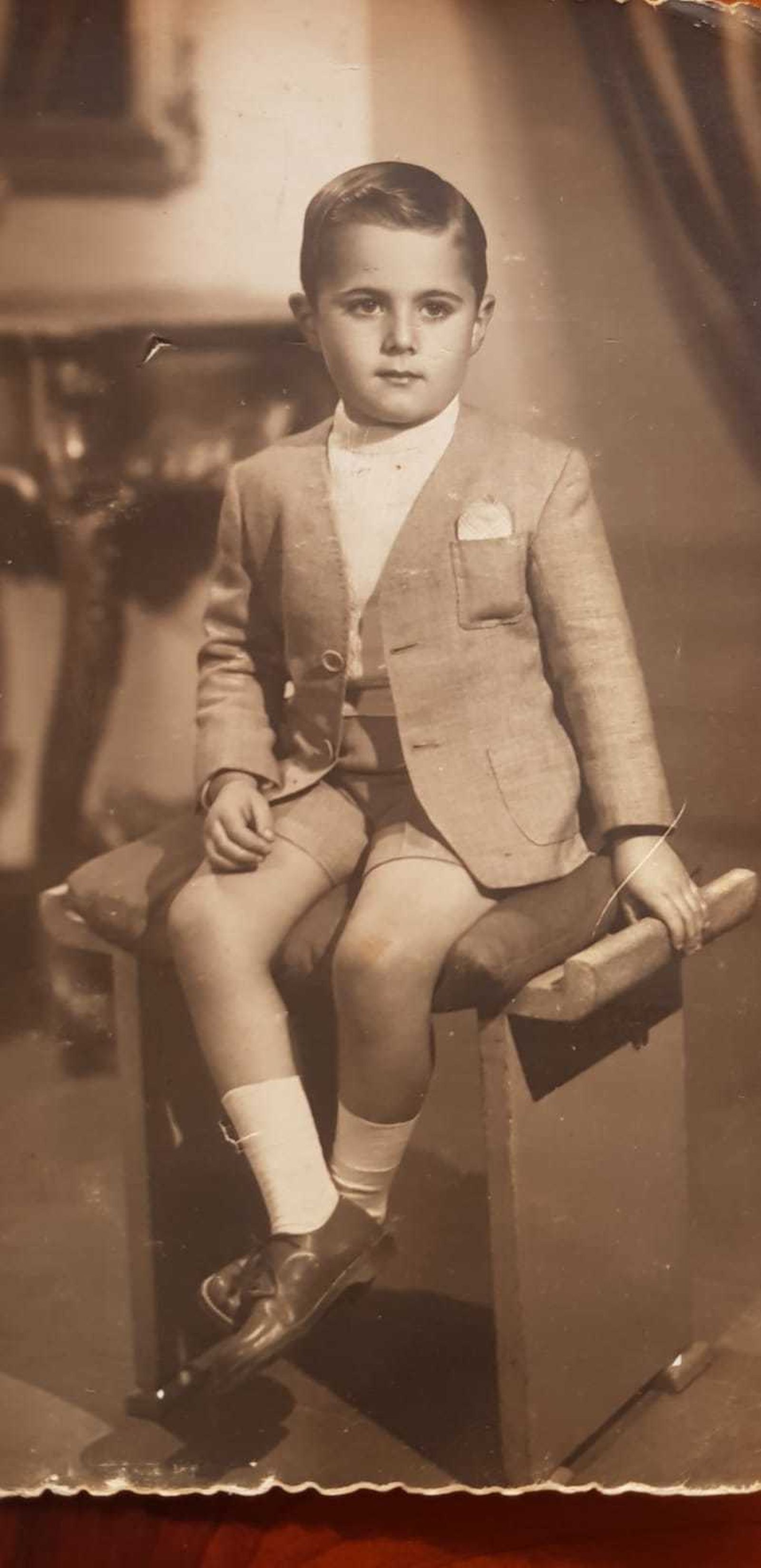 Antonio Perera, en su infancia.