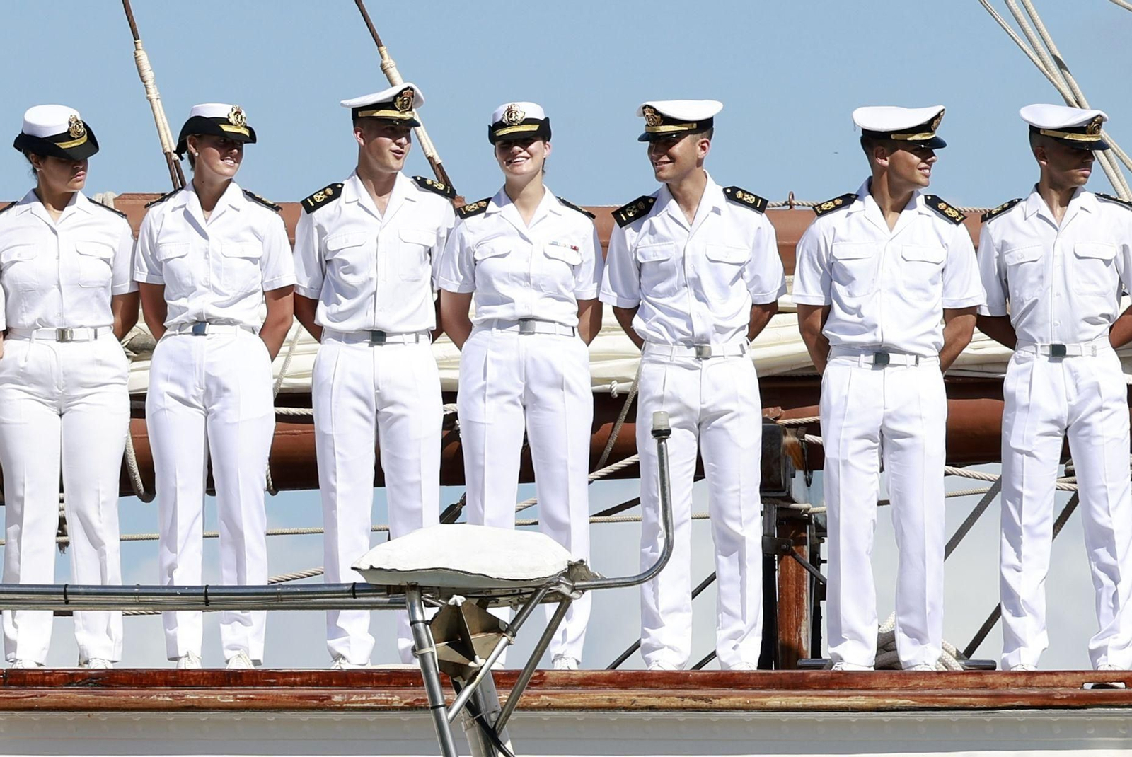 Fotos de la llegada de la Princesa Leonor a Salvador de Bahía a bordo del 'Elcano'