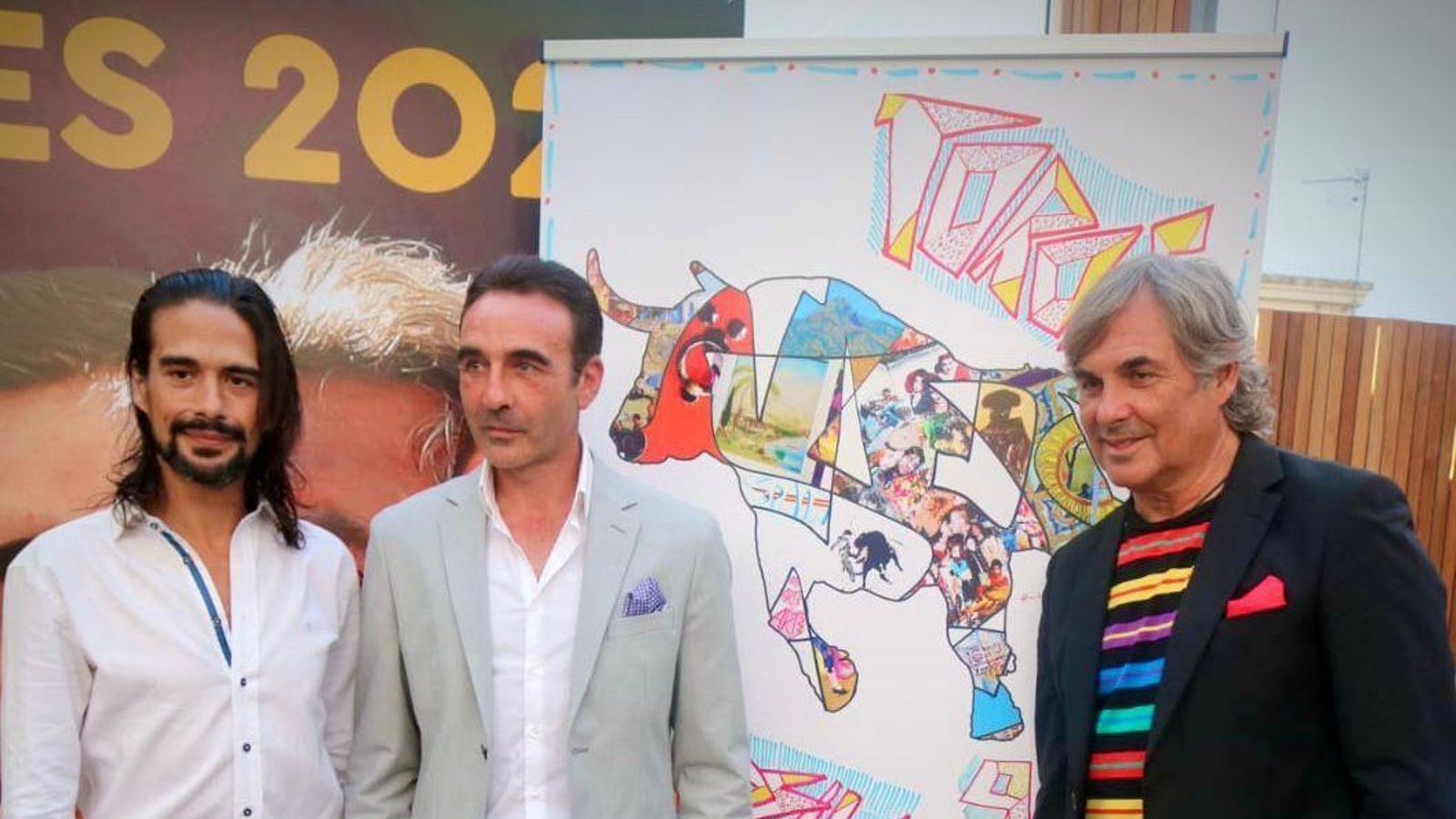 El bailaor Juan de Juan, Enrique Ponce y Hubertus de Hohenlohe.