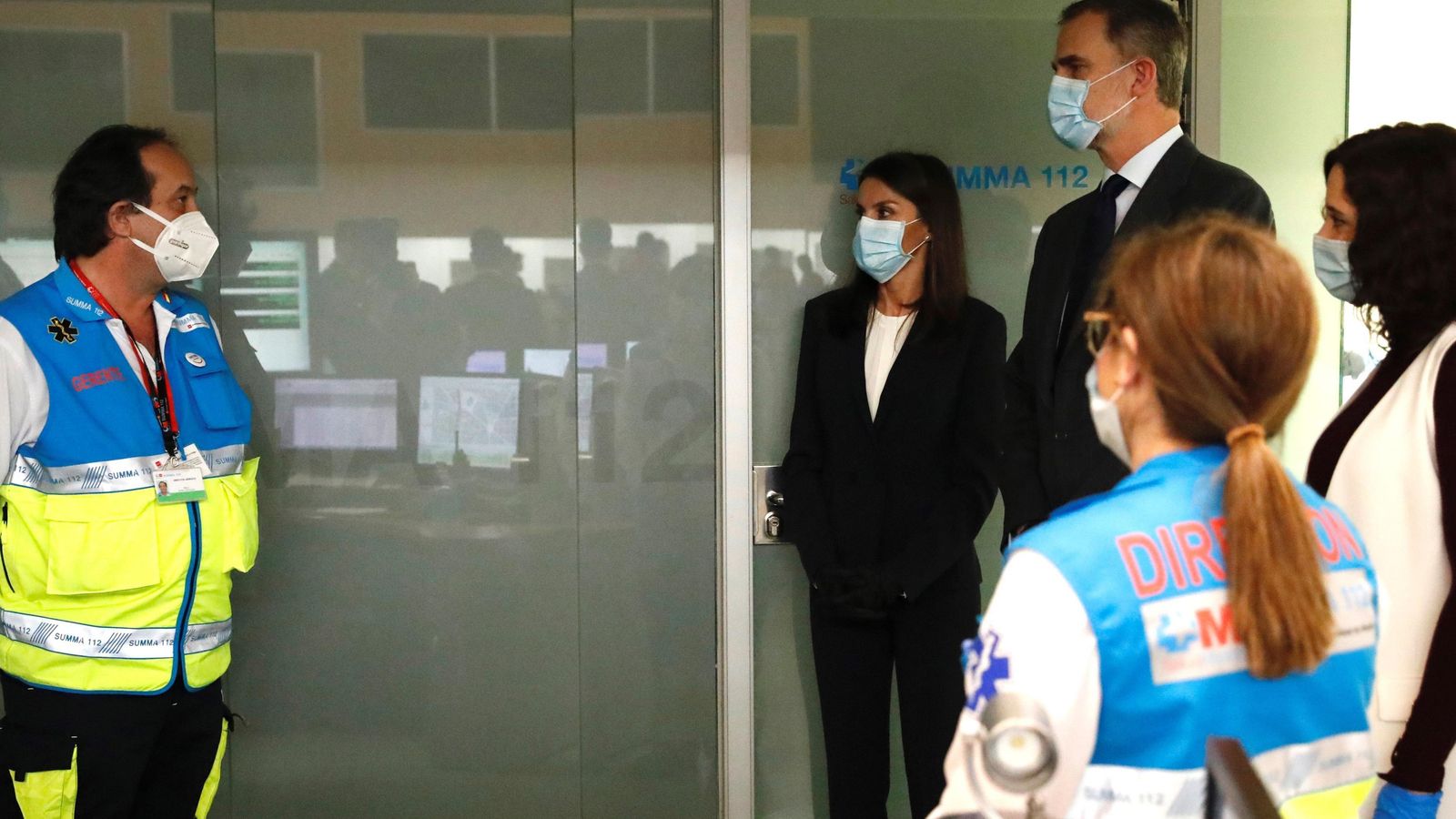 Los Reyes, en su visita al Ifema.