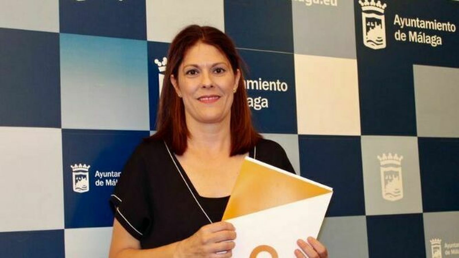 Noelia Losada en el Ayuntamiento de Málaga.