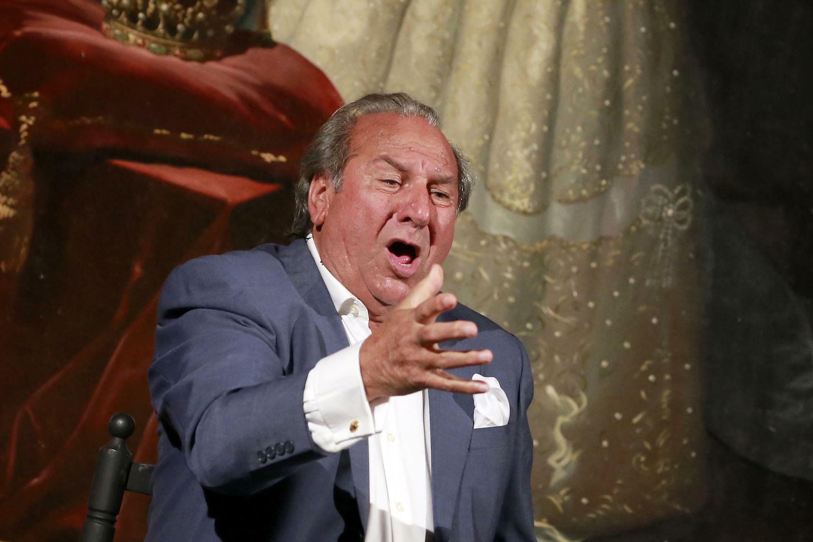 Mateo Soleá, en un momento de su recital en el Palacio de Villavicencio.