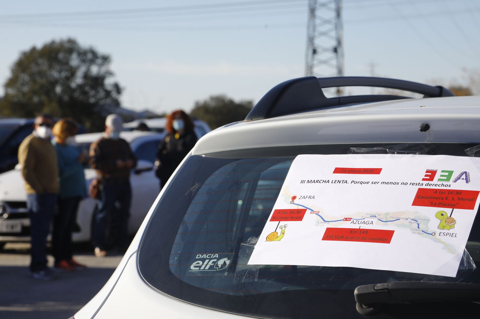 Las fotografías de la marcha lenta entre Córdoba y Badajoz para exigir la autovía A-81