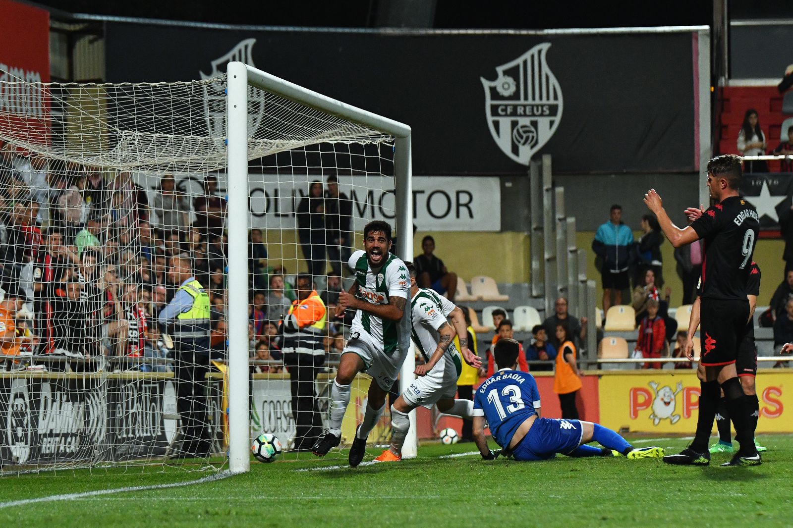 Aythami celebra el gol que le dio el triunfo al Córdoba en Reus.