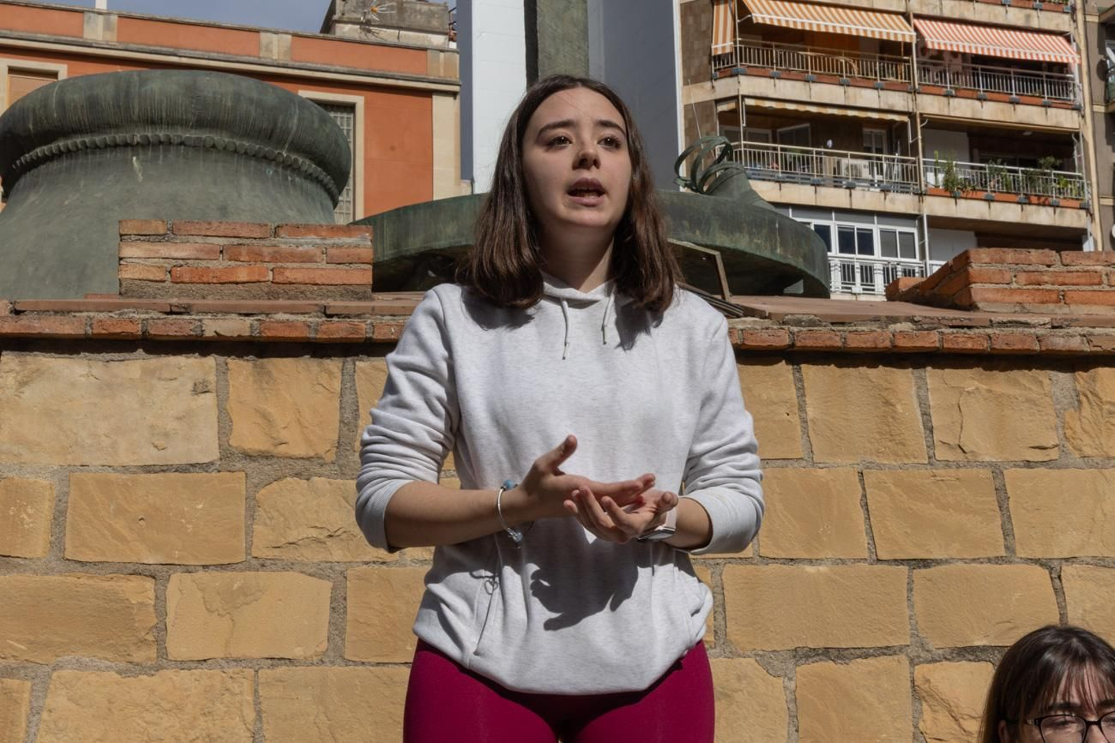 oncentración-manifestación en la plaza de la Constitución por la huelga de estudiantes por la víctima de acoso