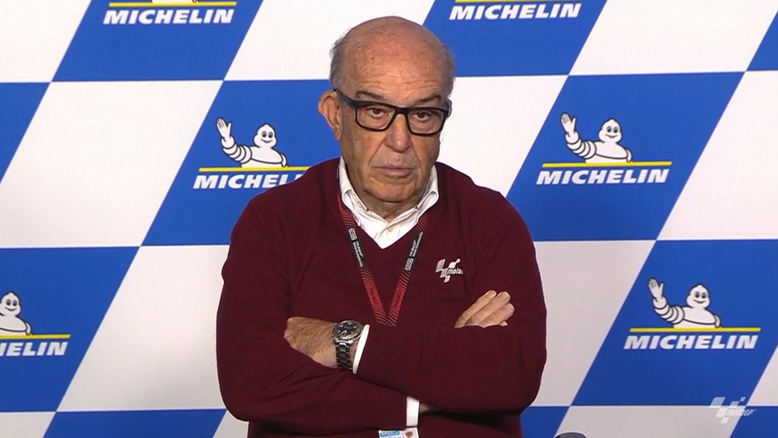 Carmelo Ezpeleta, en un momento de su rueda de prensa.