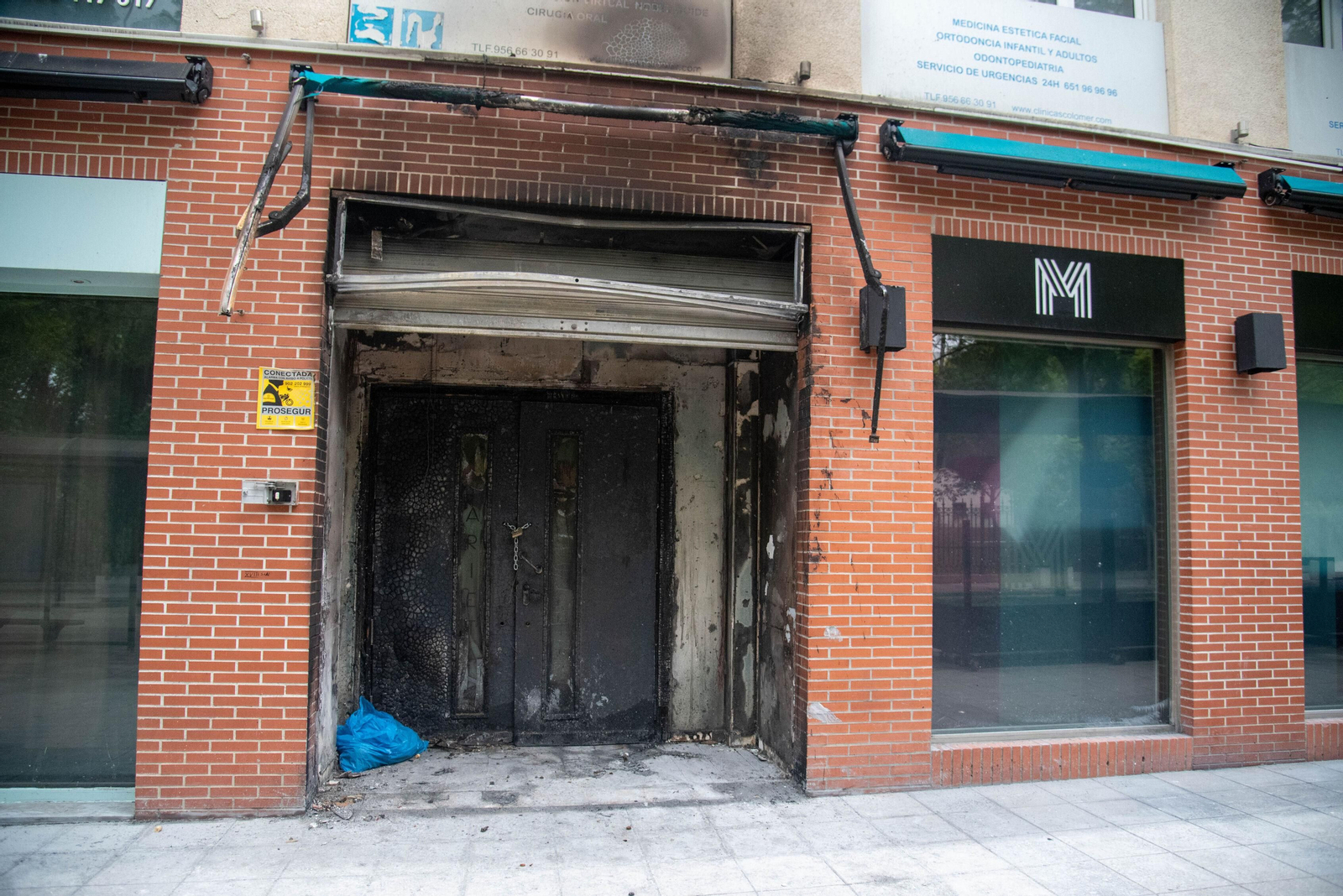 Estado actual de la entrada al bar 'Marieta' de Algeciras