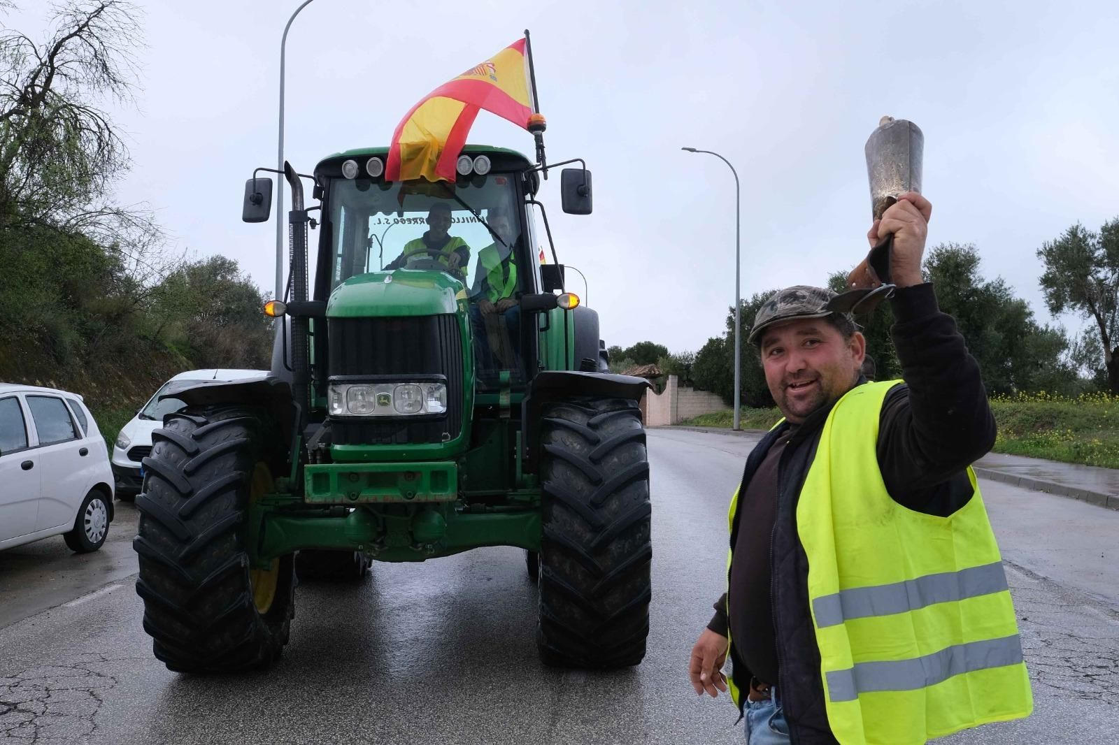 Ronda, epicento de las tractoradas de los agricultores este lunes
