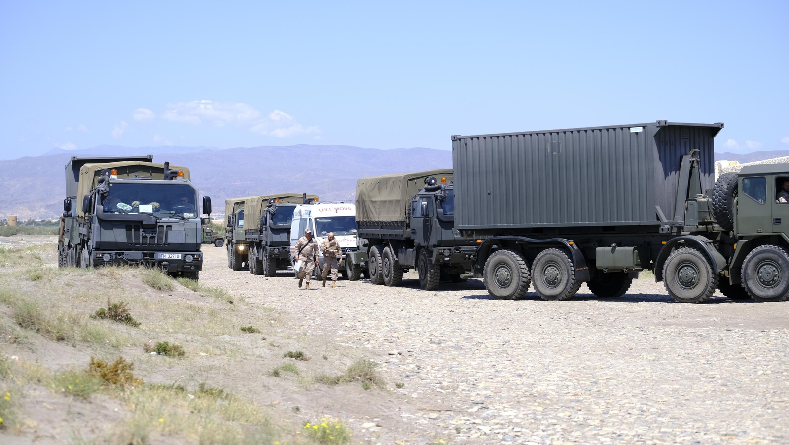 Desembarco de la Infantería de Marina en la Playa del Perdigal, en El Alquián-Almería