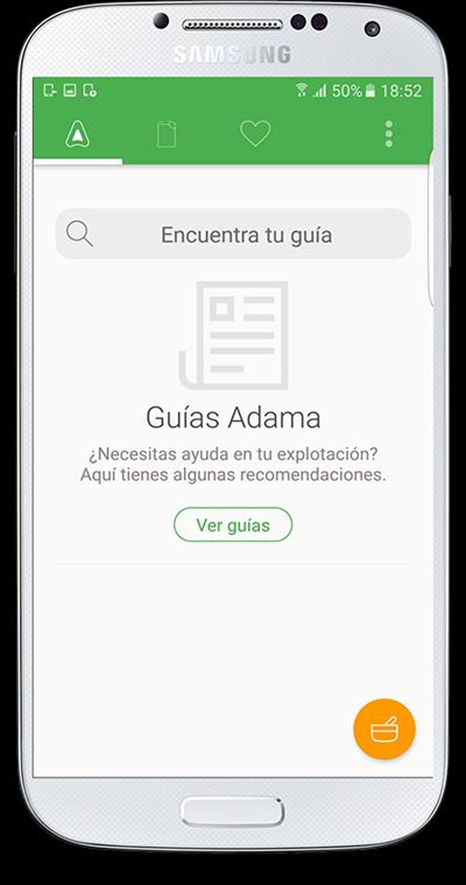 Acceso a guías en la 'app'.