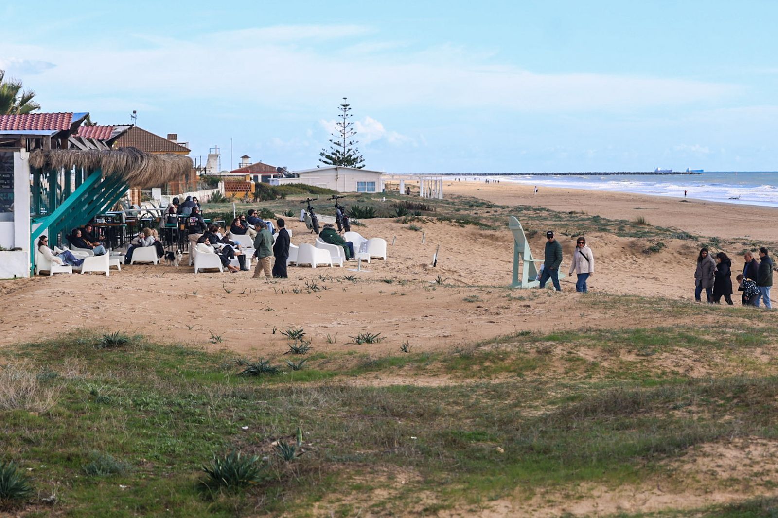 Fotos de la playa de Punta Umbría tras las últimas borrascas