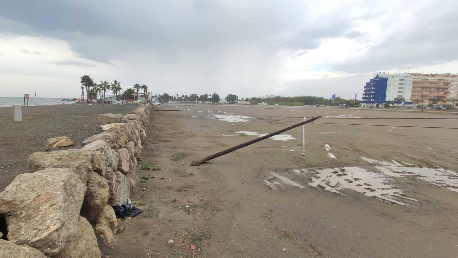 El temporal de lluvia y viento en Málaga