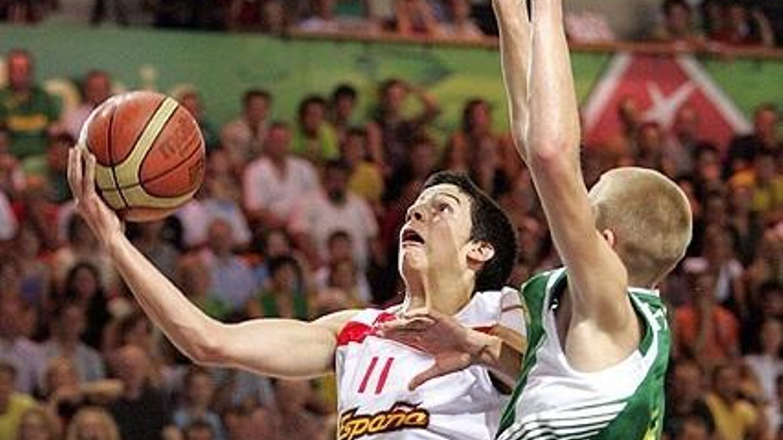 Luis Conde, durante la final del Europeo sub 16 de 2009.