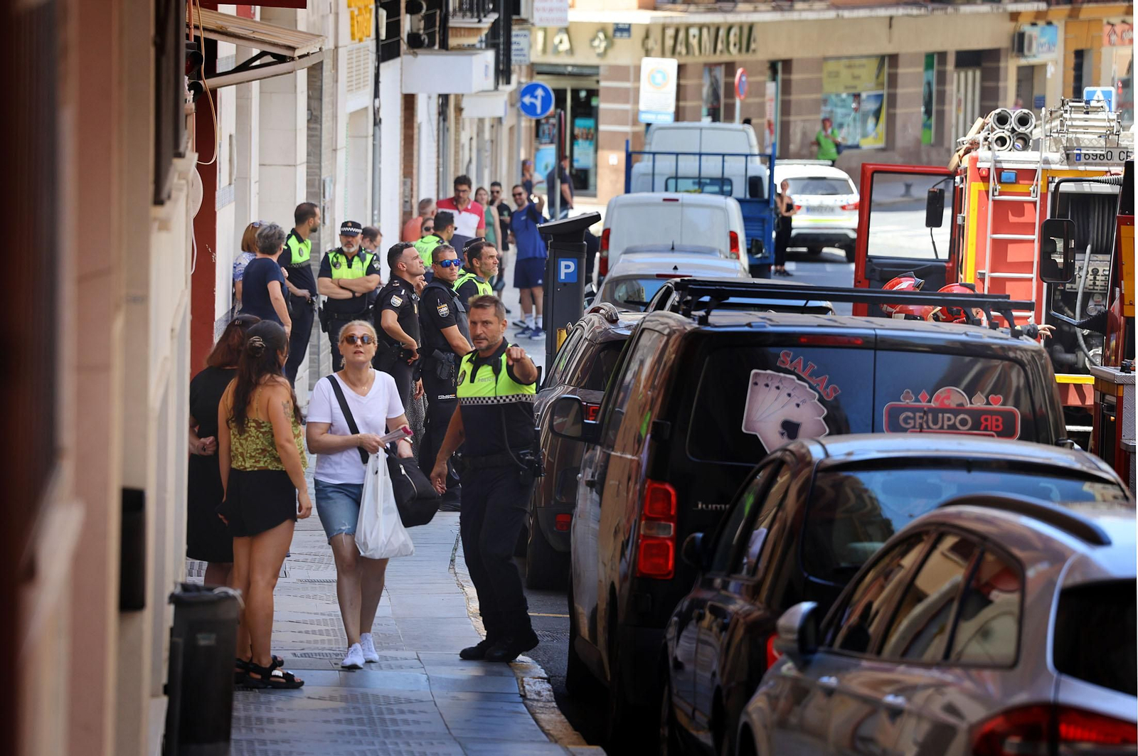 Imágenes del incendio ocurrido en la calle La Palma