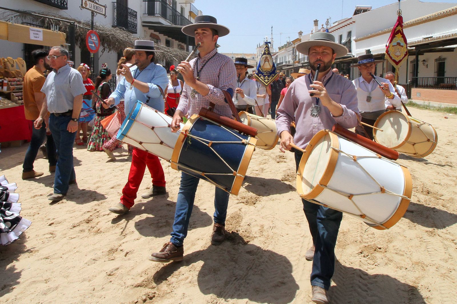 Ambiente en la aldea del Rocío.