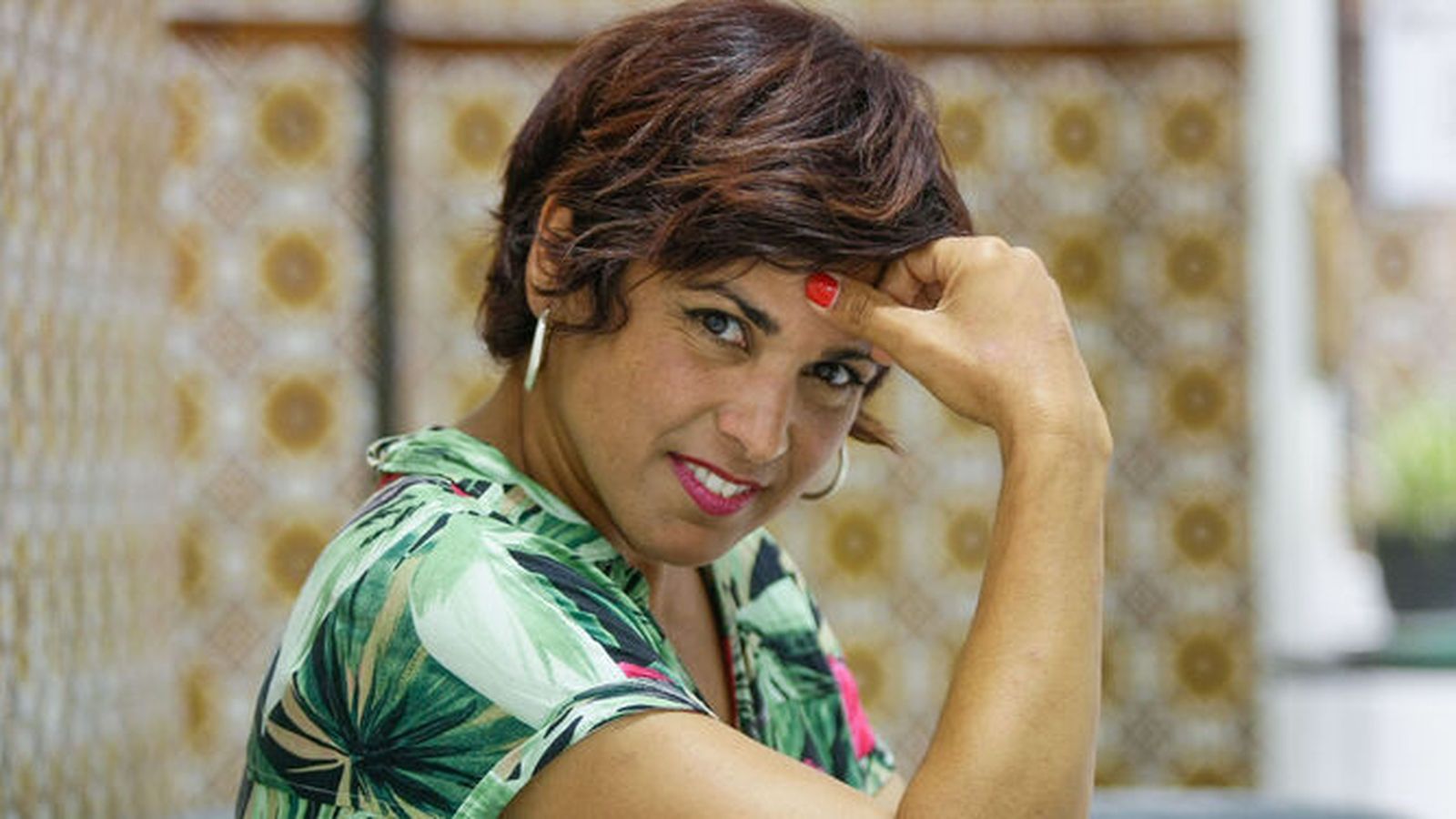 Teresa Rodríguez, posando para una entrevista de la campaña electoral andaluza de 2022