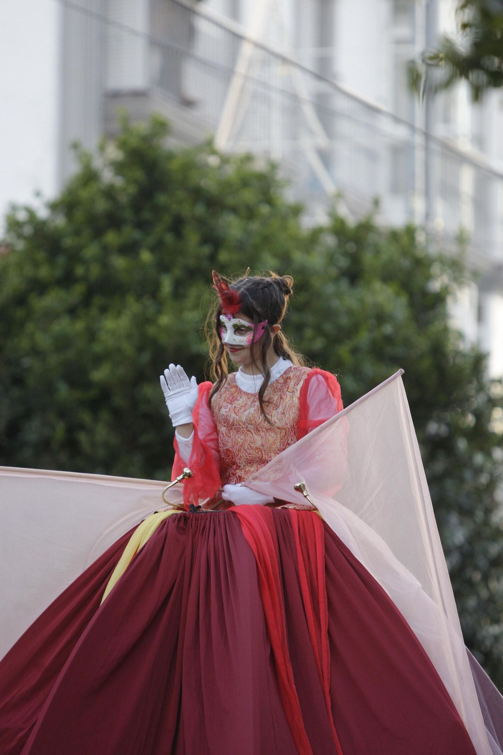 Una de las participantes en la Cabalgata de Reyes de 2017 en San Fernando