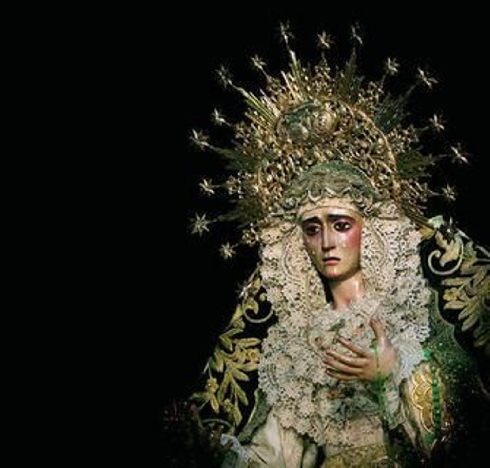 La Virgen de la Esperanza de la Yedra, en un precioso primer plano.
