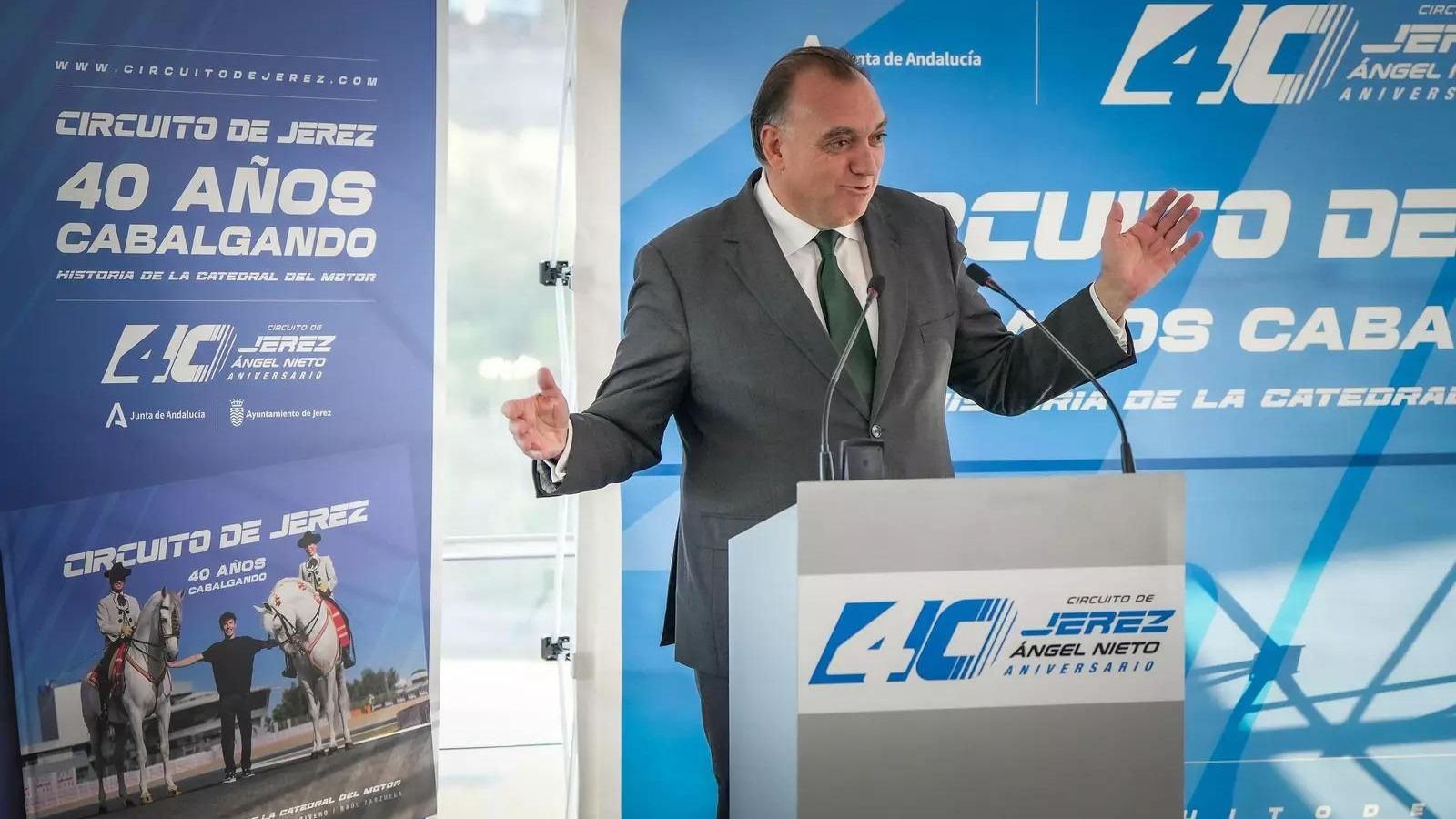 El consejero Arturo Bernal reiteró el compromiso de la Junta con el Gran Premio y el Circuito de Jerez.