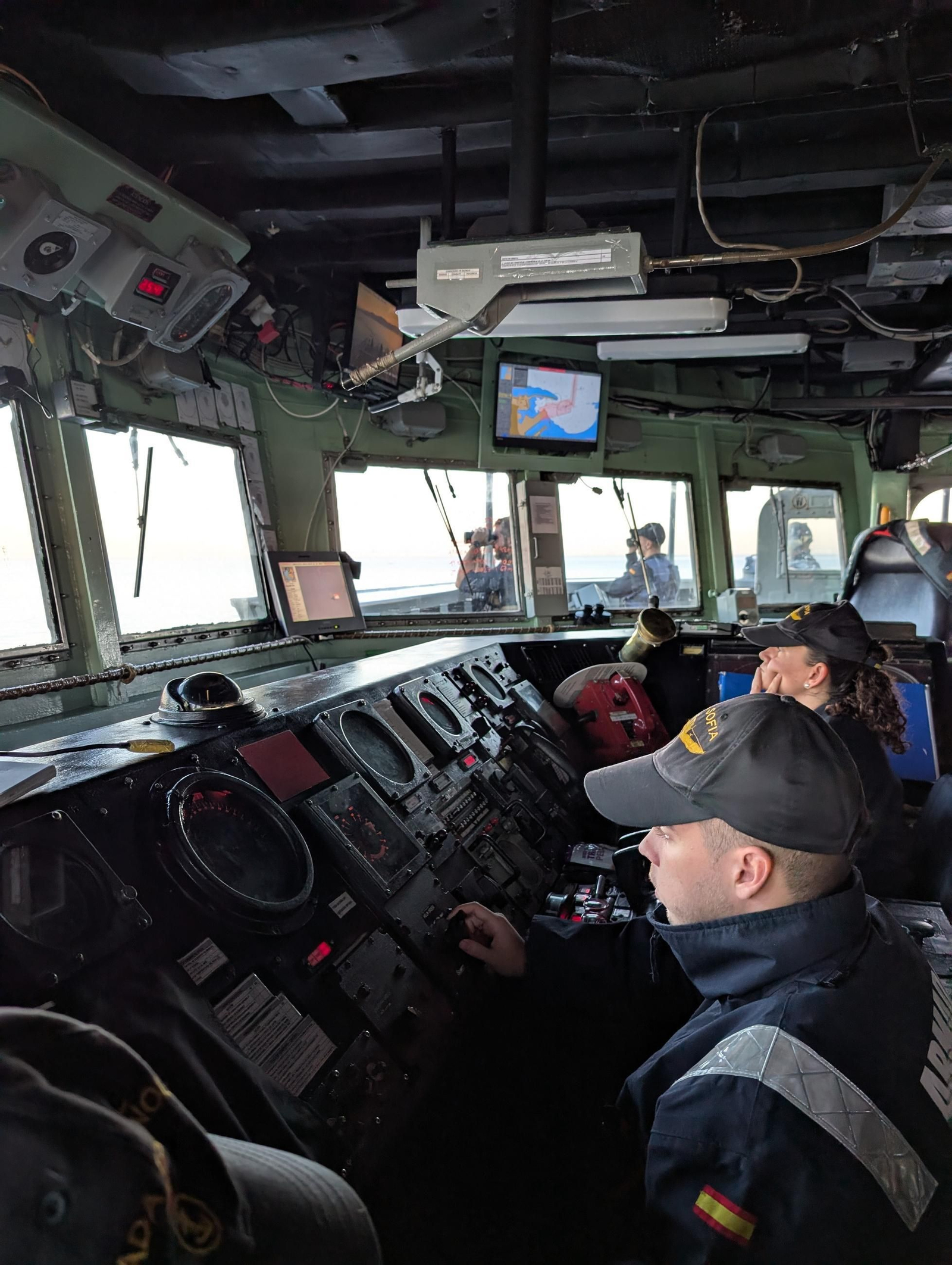 A bordo de la Reina Sofía.