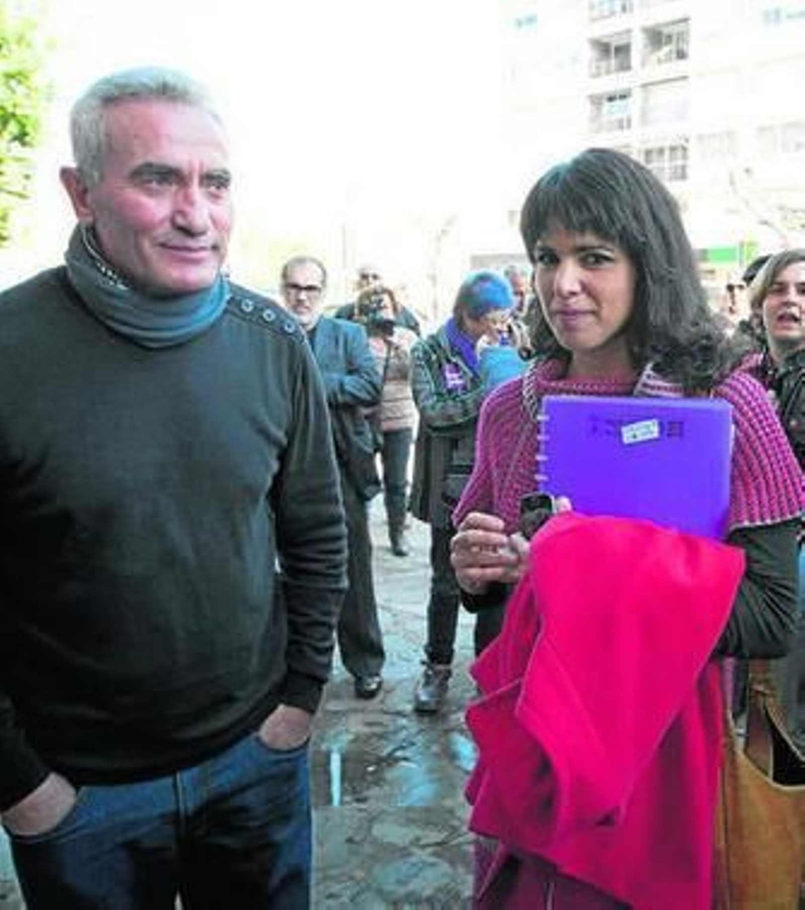 Diego Cañamero y Teresa Rodríguez, ayer en Cádiz.
